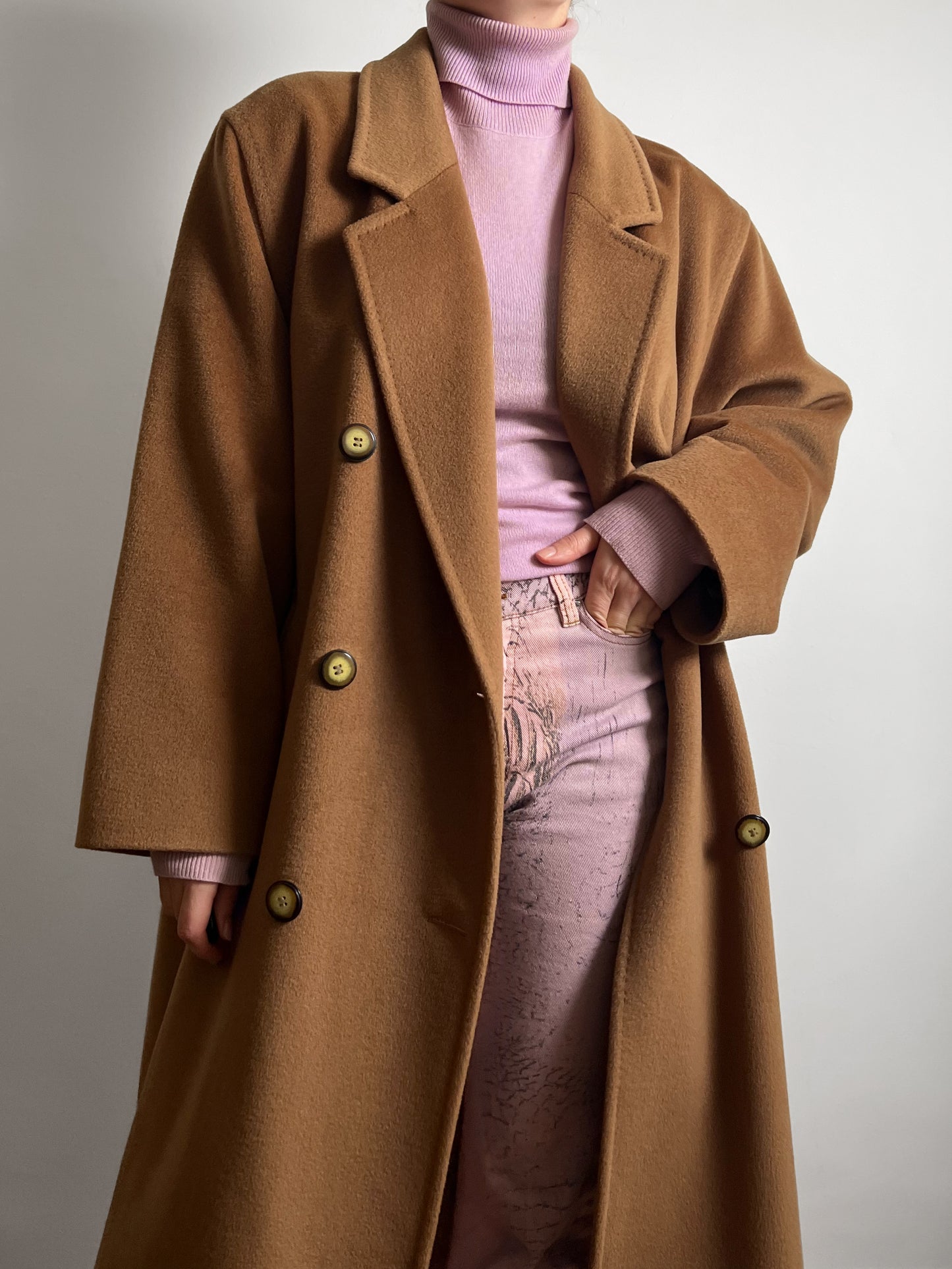 Piacenza pure virgin wool camel coat