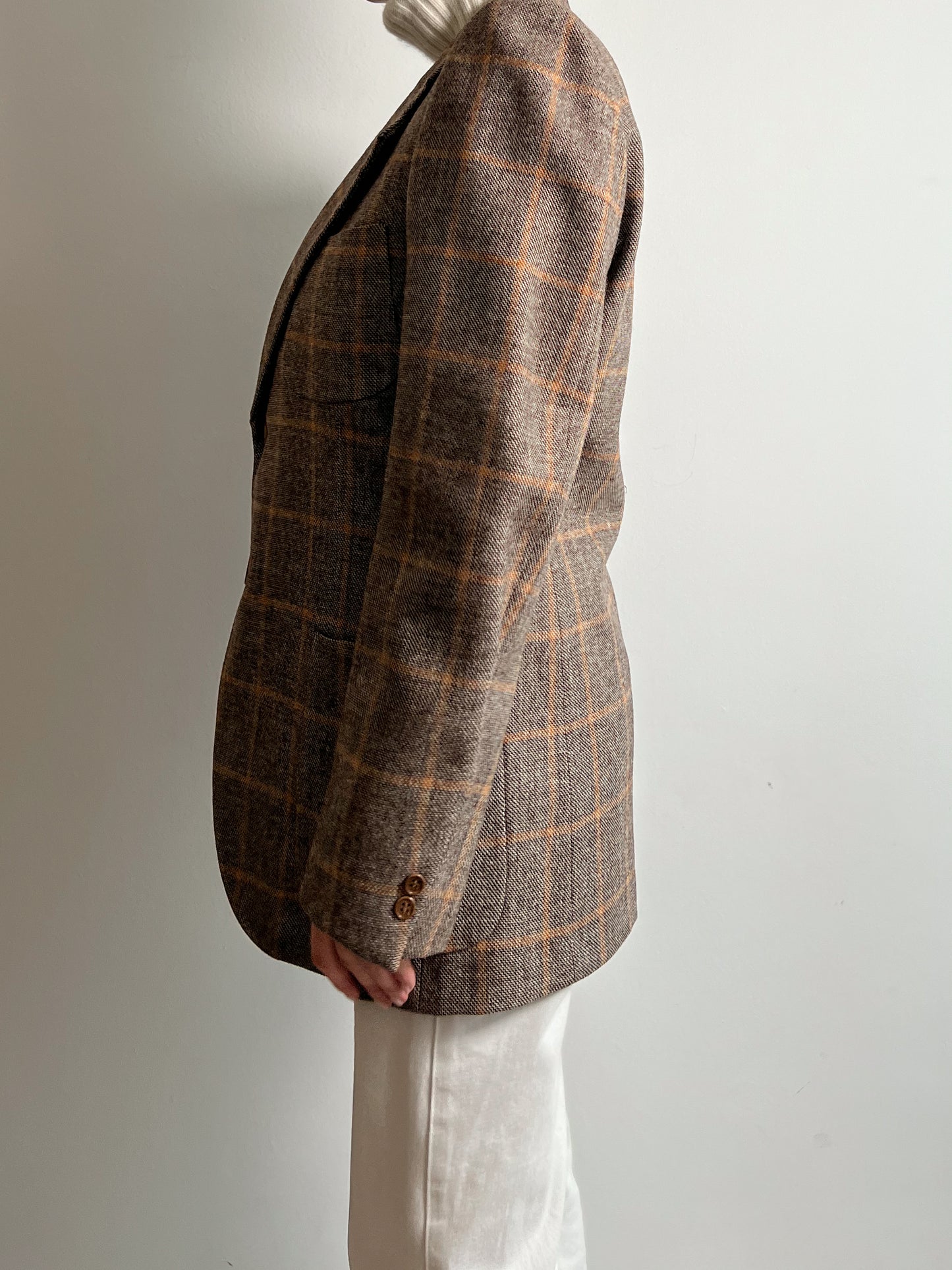 Pure wool check blazer