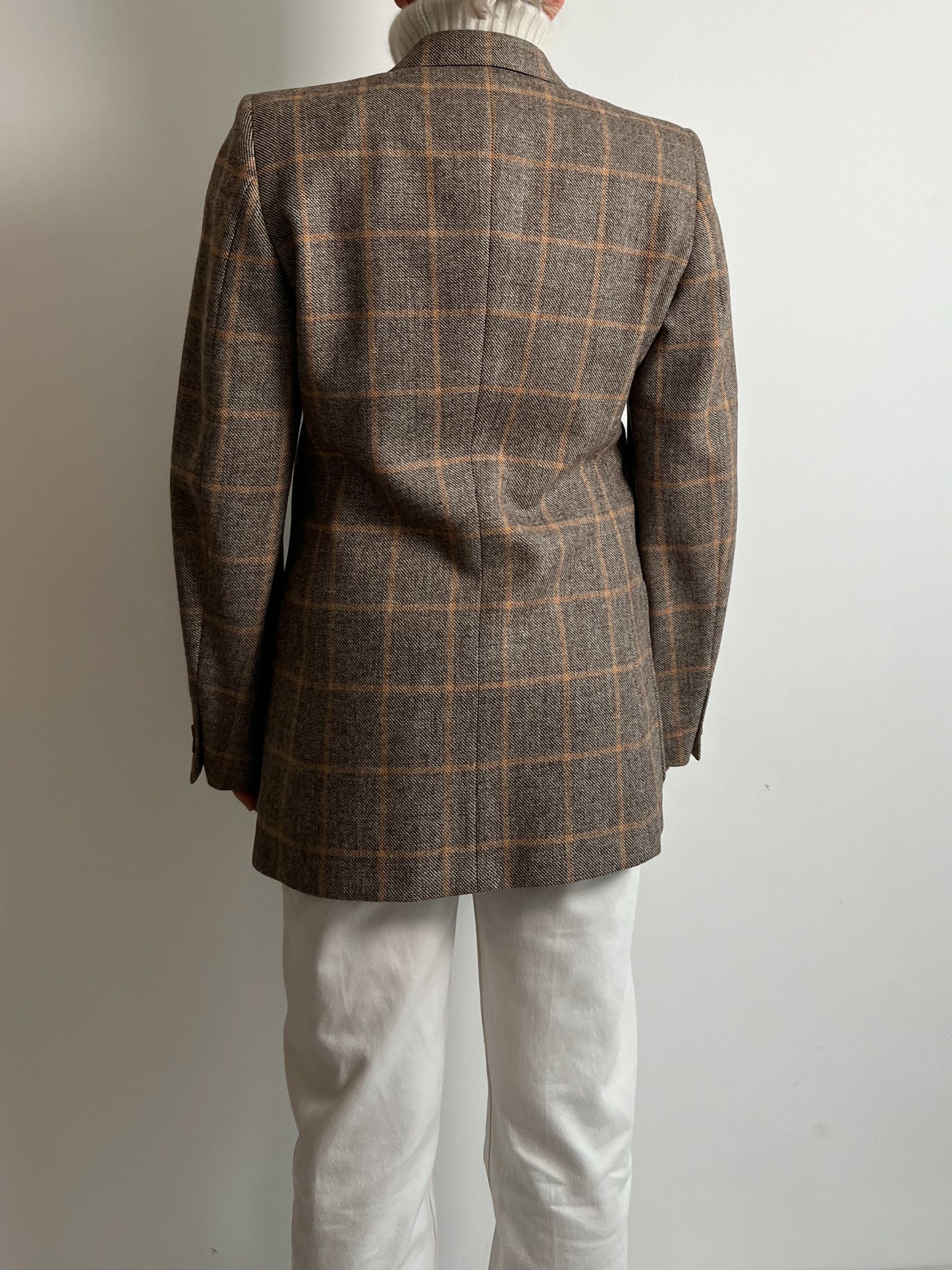 Pure wool check blazer