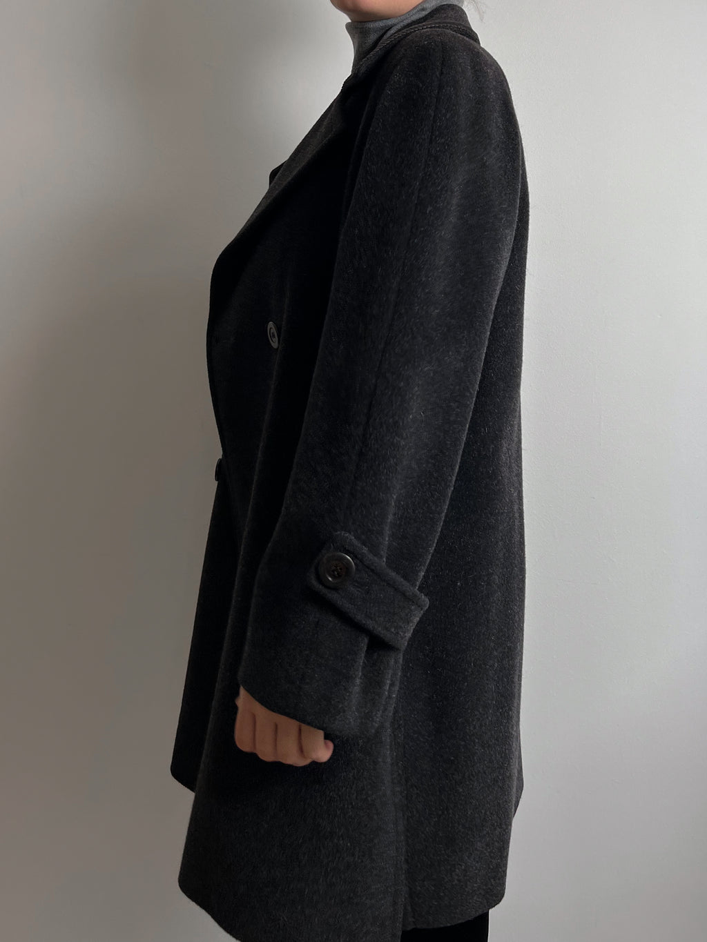 Wool and moahir grey caban