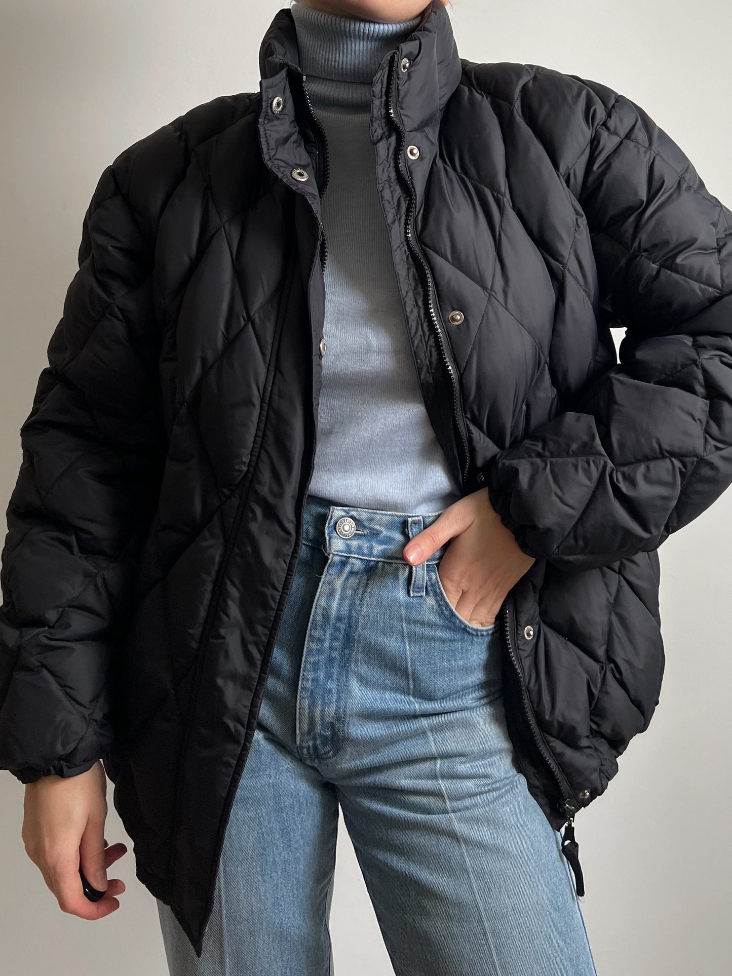 Black puffer jacket