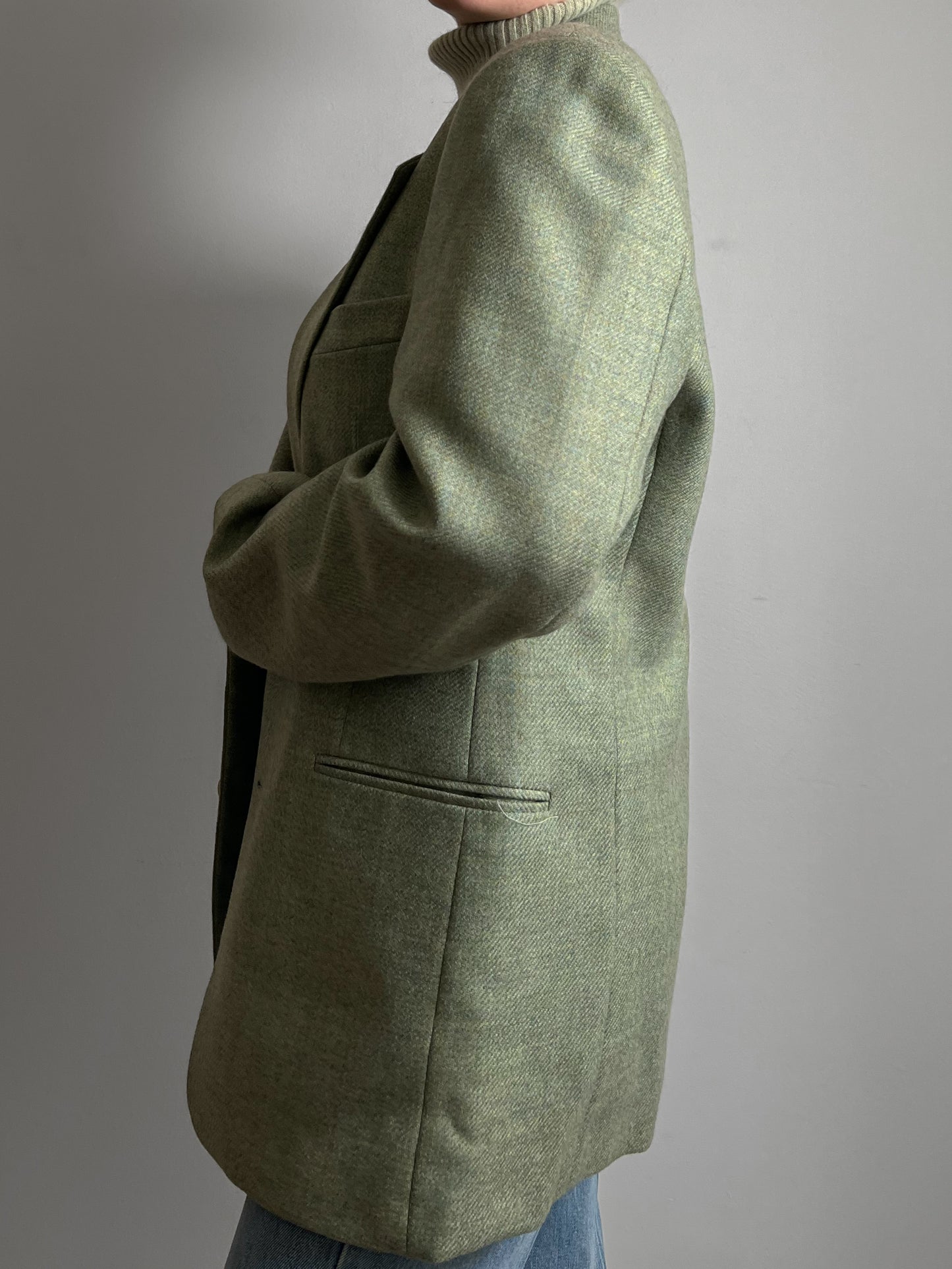 Pure virgin wool green blazer