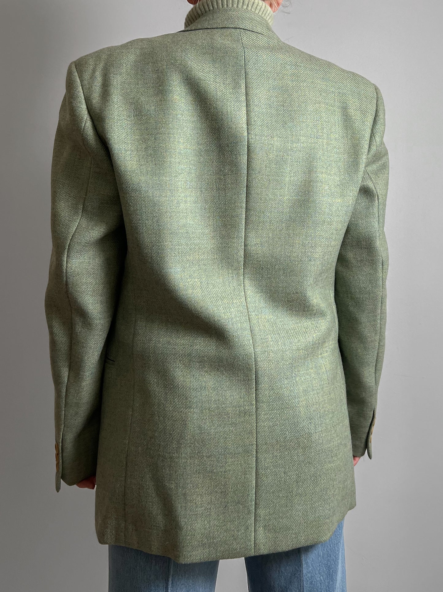 Pure virgin wool green blazer