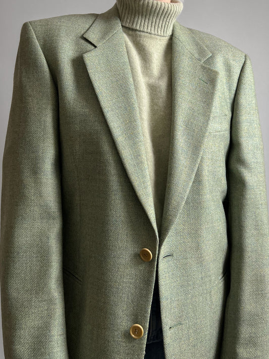 Pure virgin wool green blazer