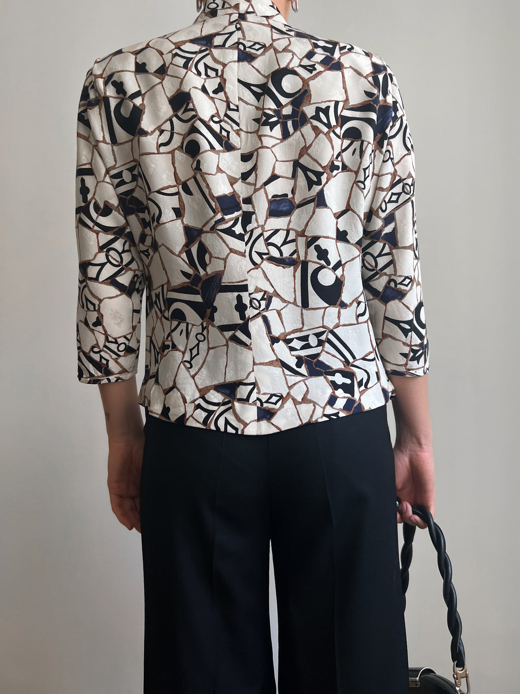 Blusa sartoriale in seta