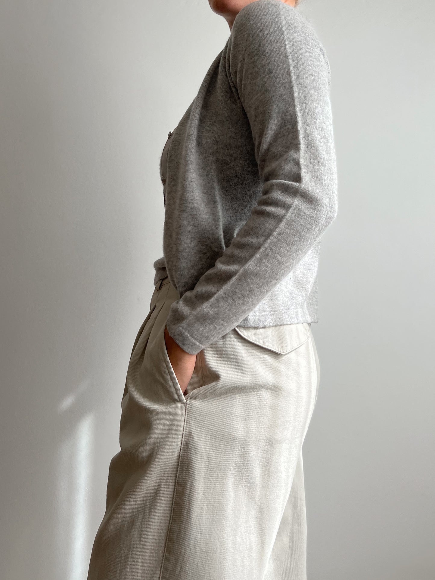 Twint-set grigio in cashmere