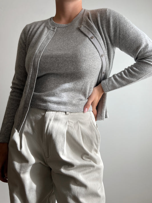 Twint-set grigio in cashmere