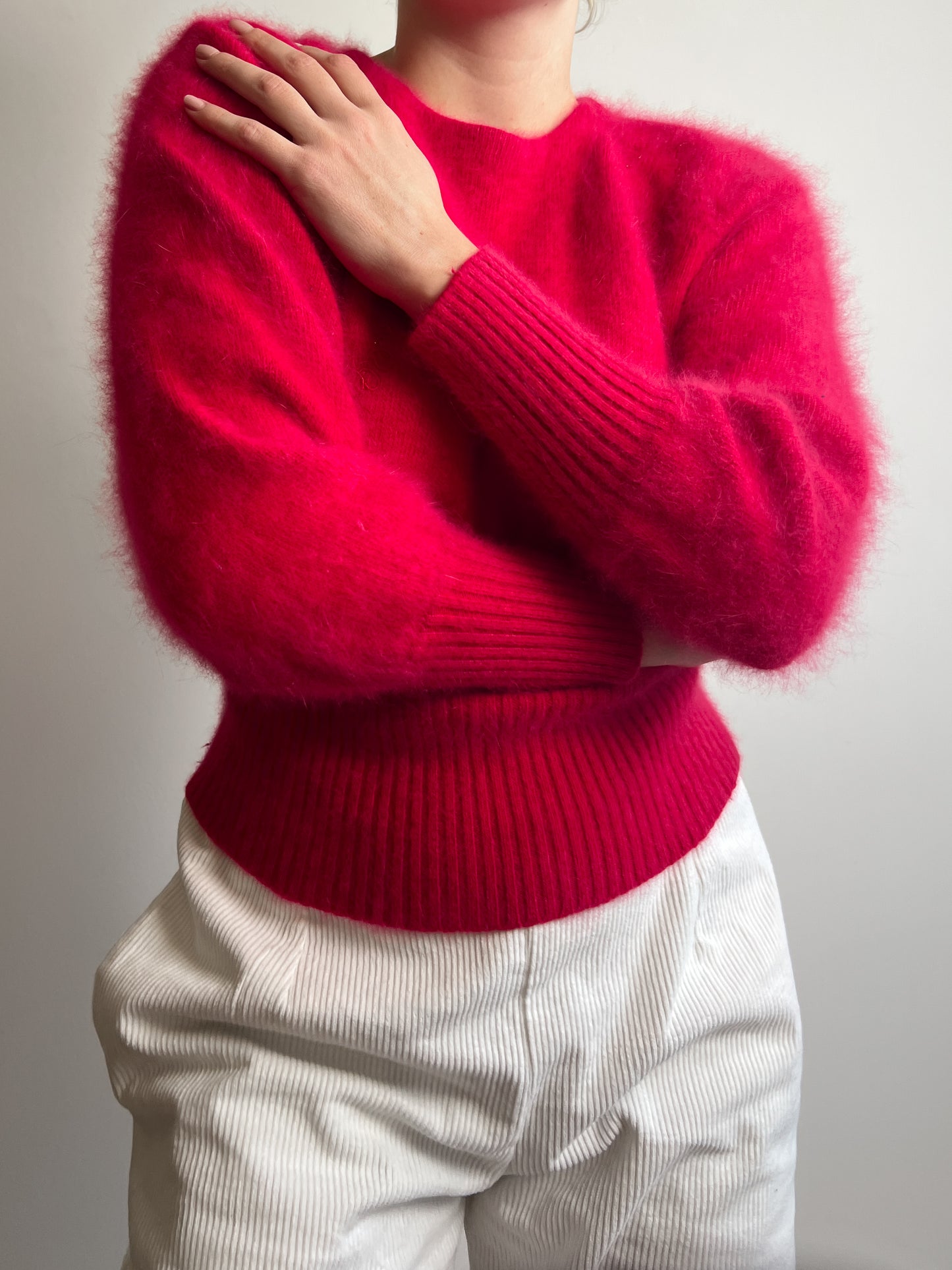 Angora wool strawberry pull