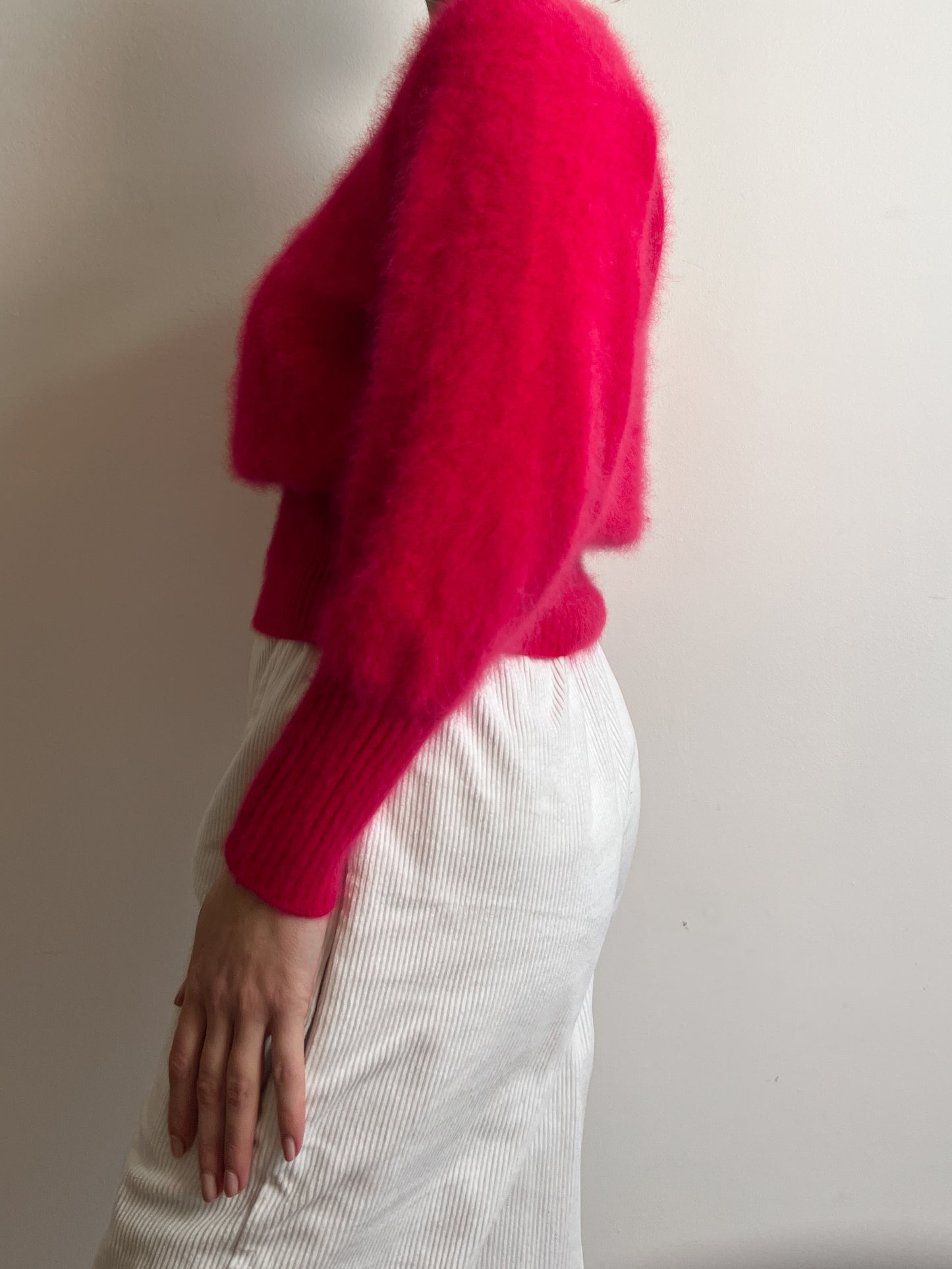 Angora wool strawberry pull