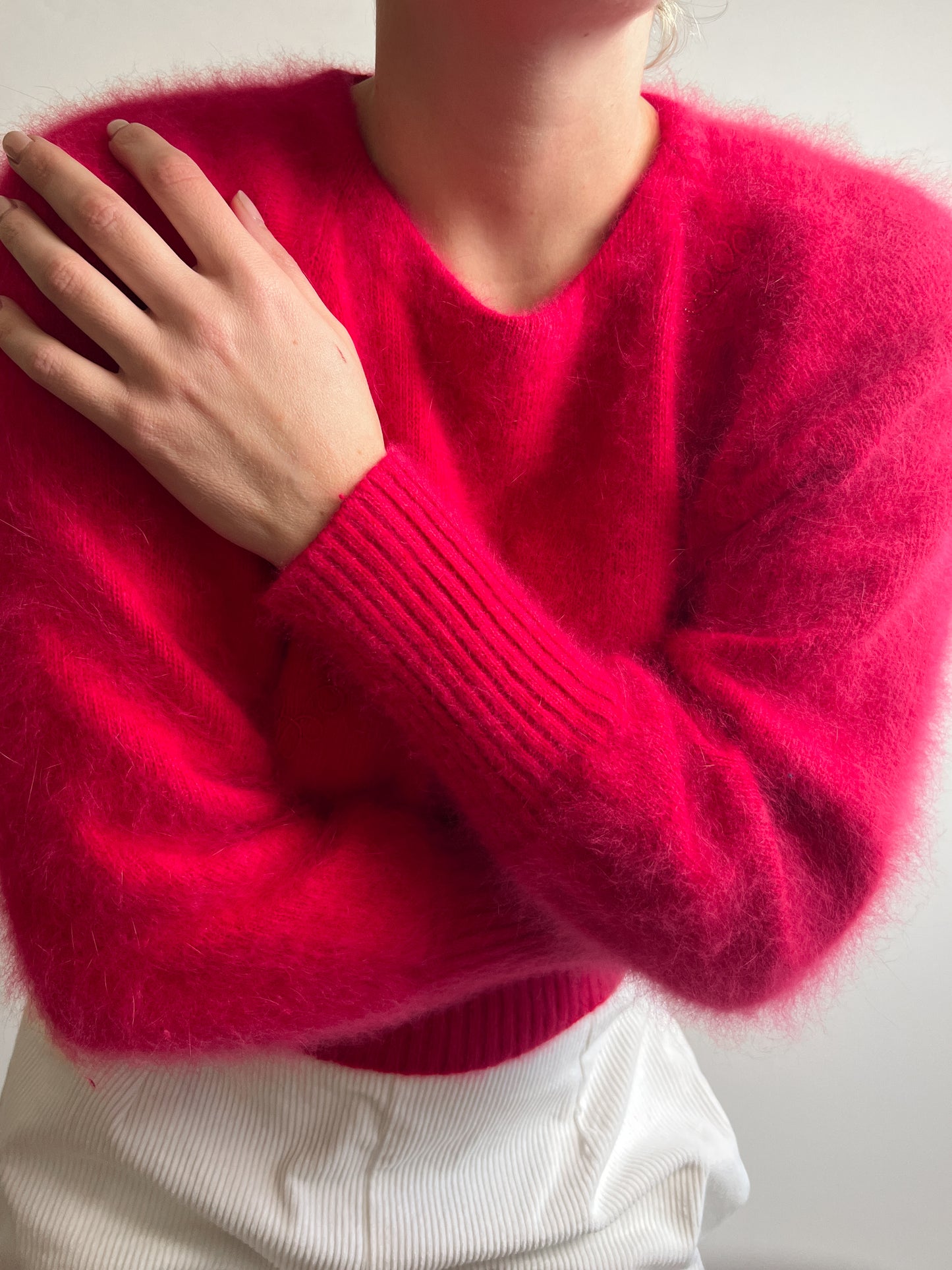 Angora wool strawberry pull