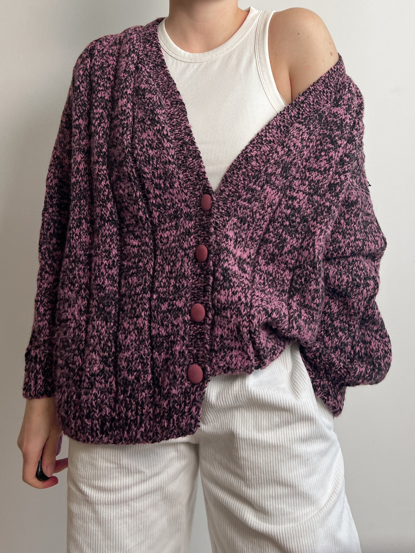 Pure wool embroidered cardigan