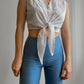 Smanicato bianco in cotone