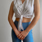 Smanicato bianco in cotone
