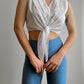 Smanicato bianco in cotone