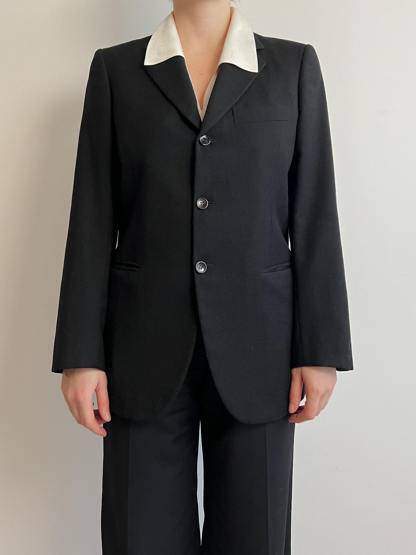 Pure wool black suit