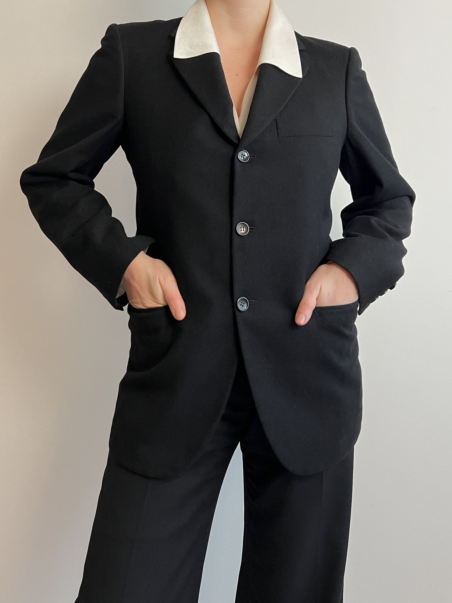 Pure wool black suit