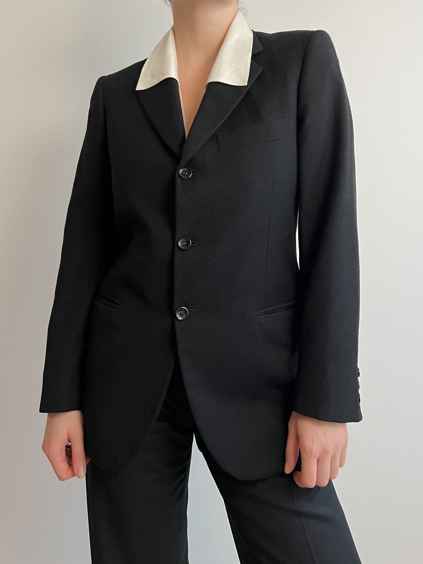 Pure wool black suit