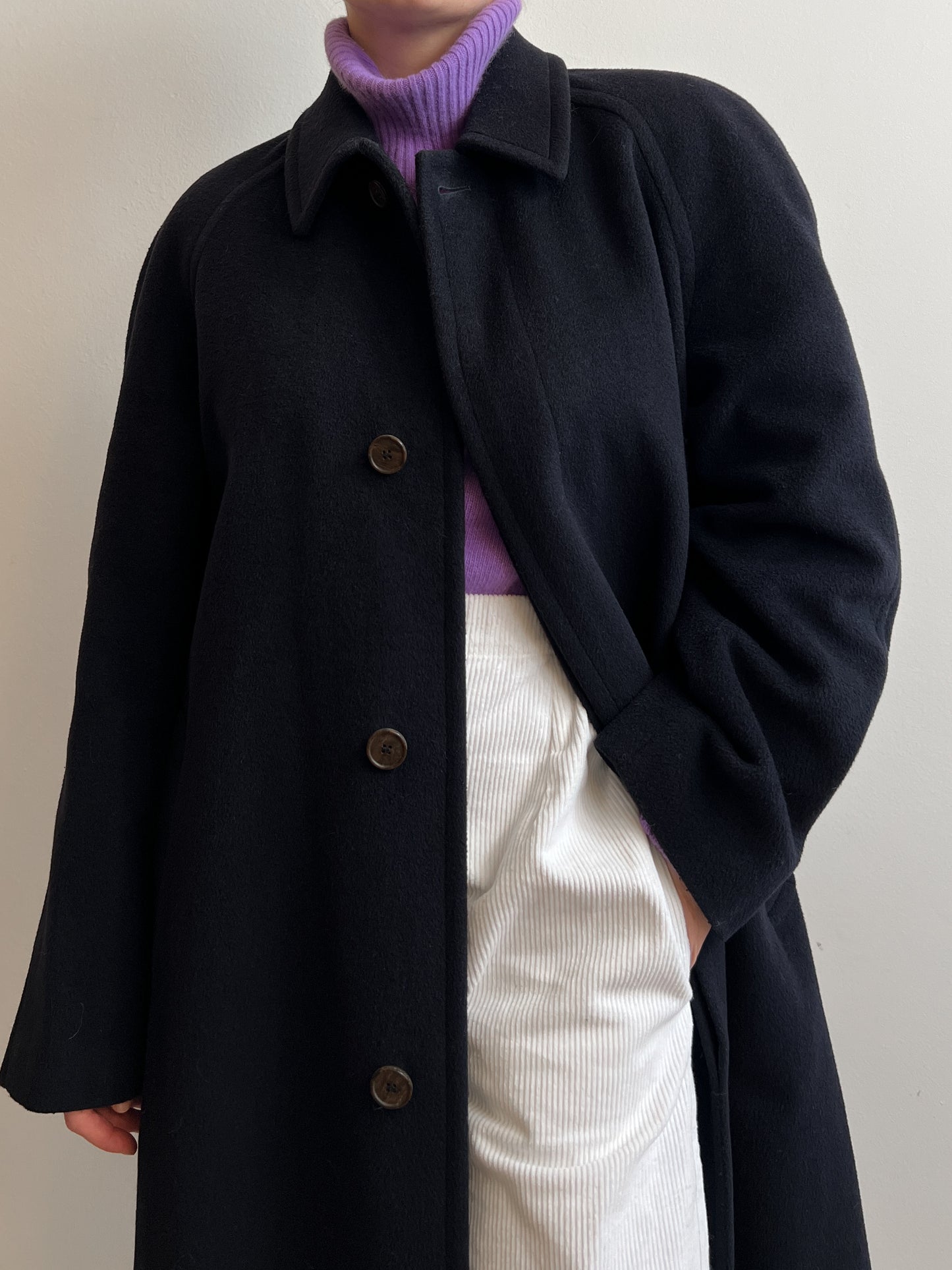 Wool and cashmere blue coat