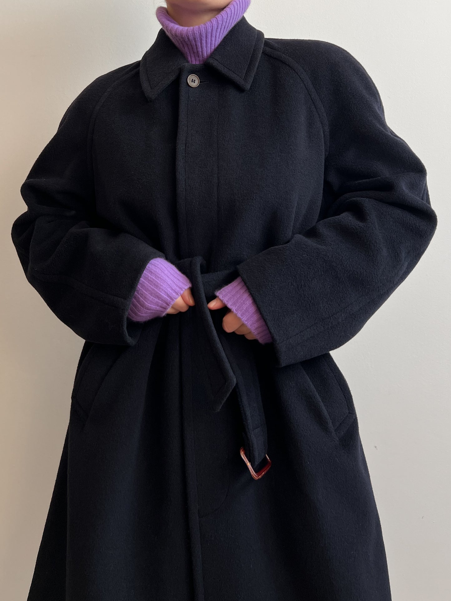 Wool and cashmere blue coat