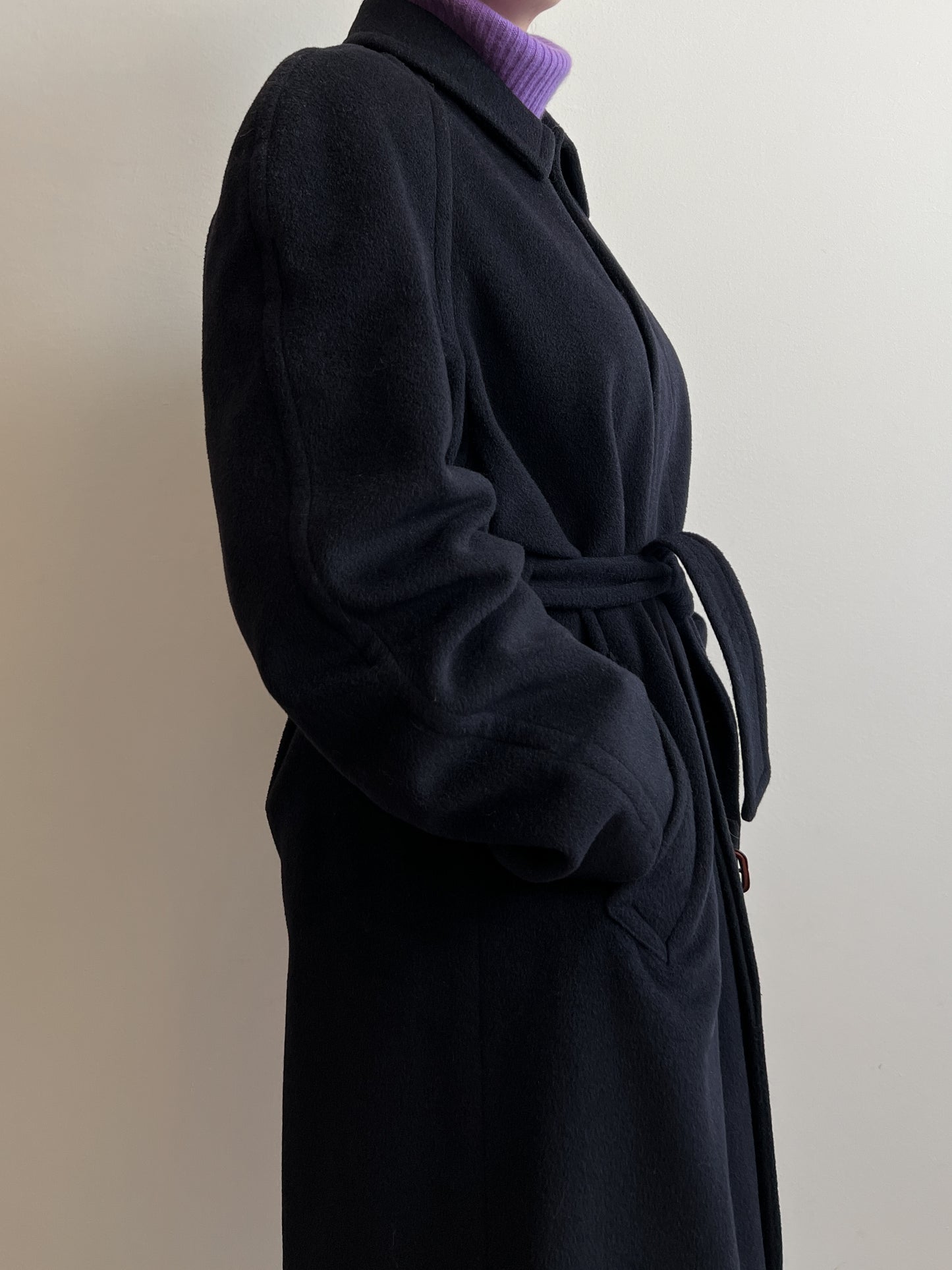 Wool and cashmere blue coat