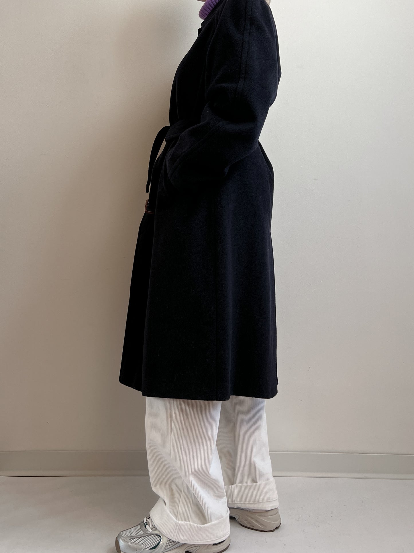 Wool and cashmere blue coat