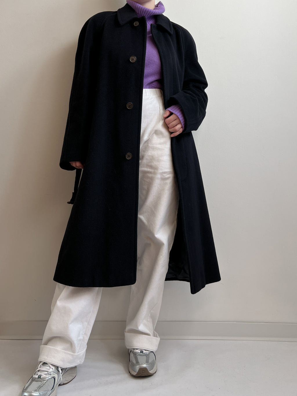Wool and cashmere blue coat