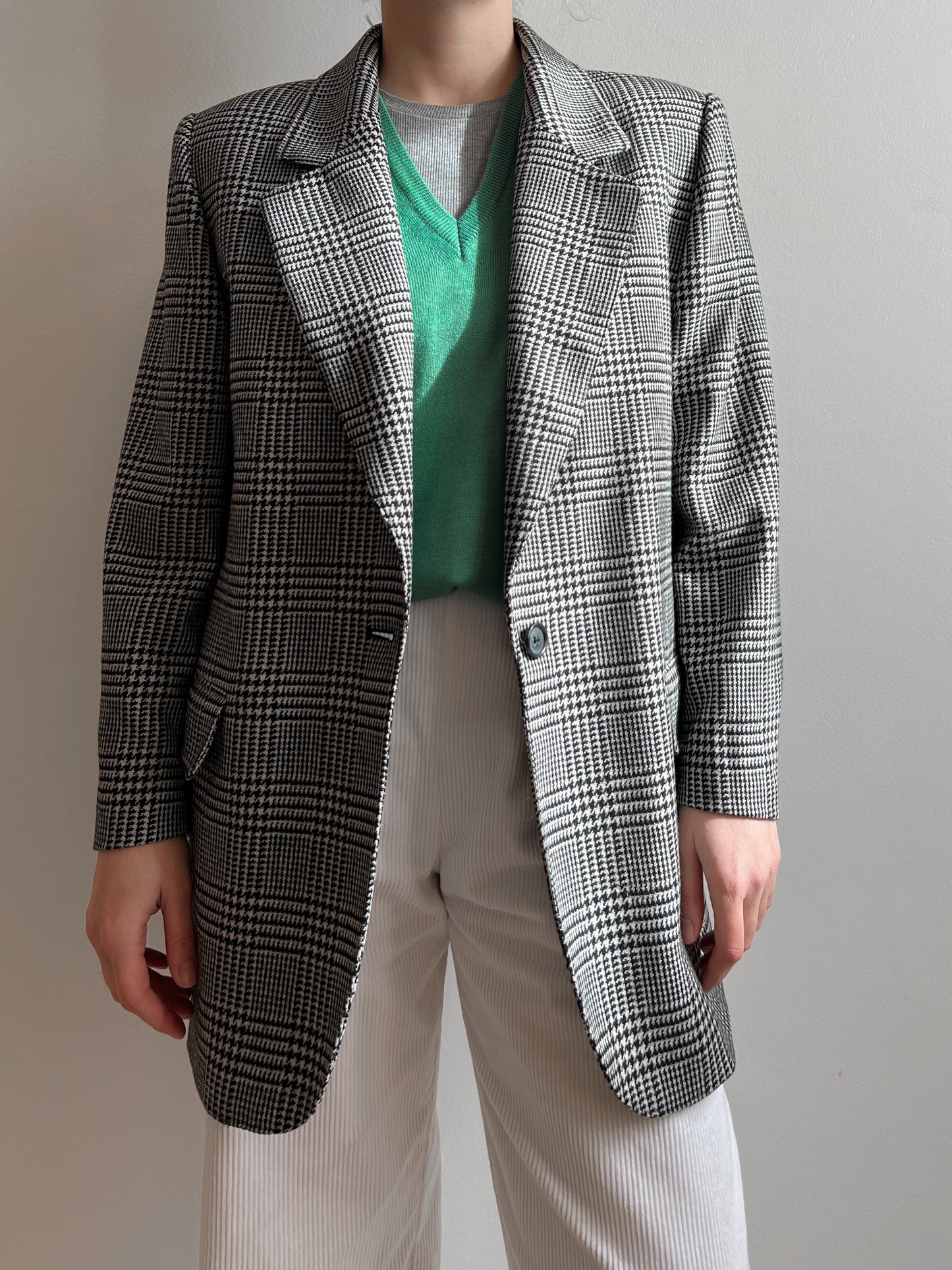 Pure wool pricipe di Galles blazer