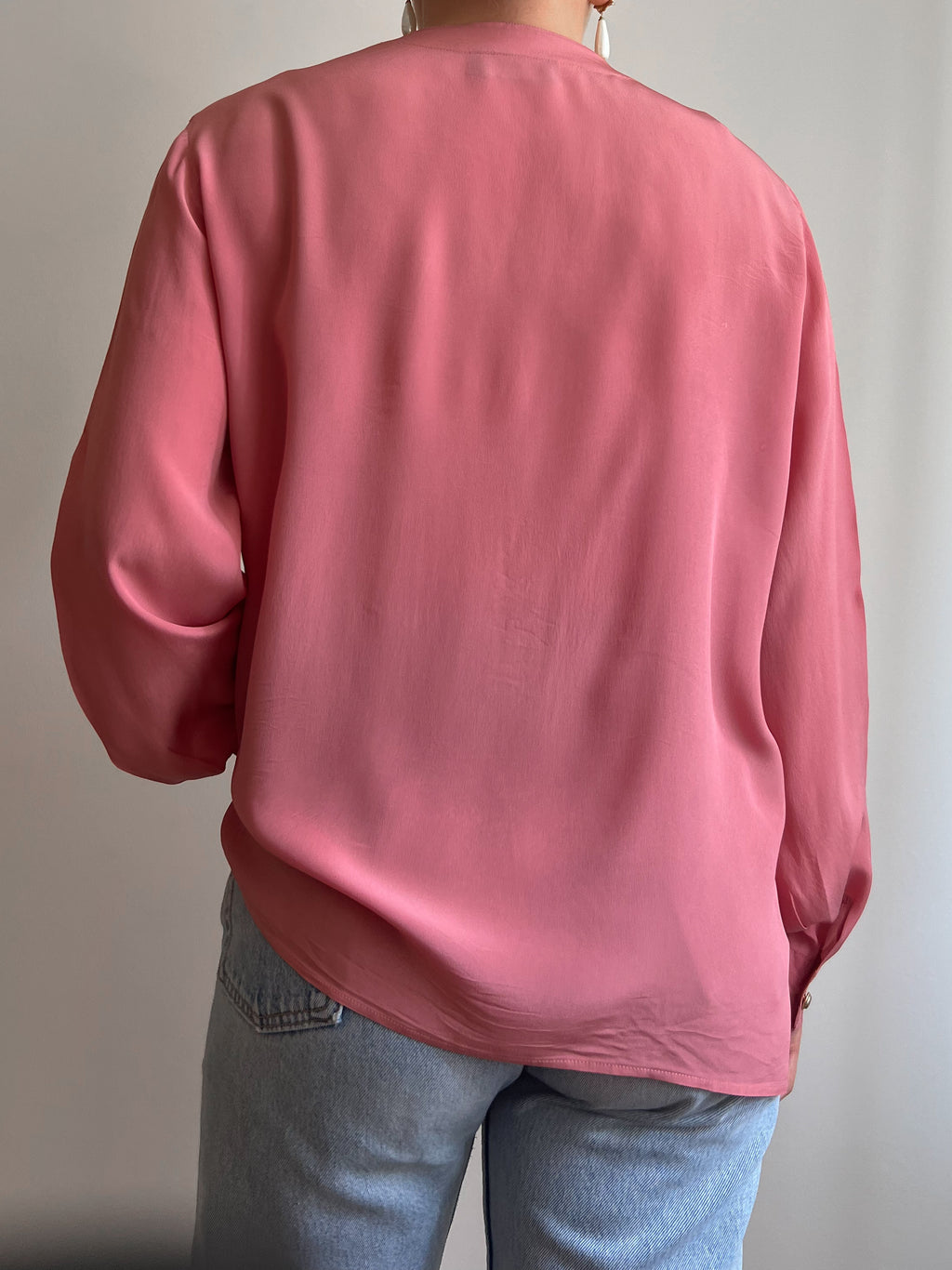 Blusa malva in misto seta