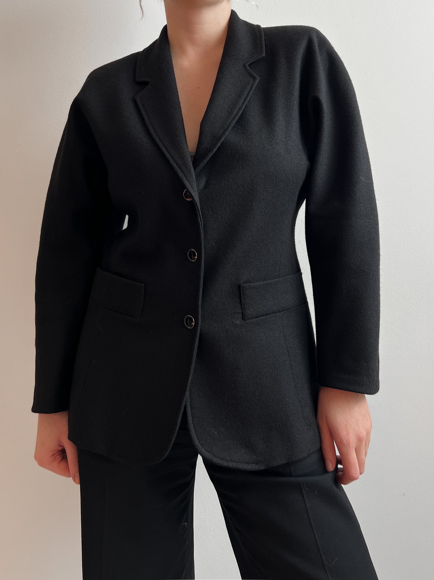 Pure virgin wool black blazer