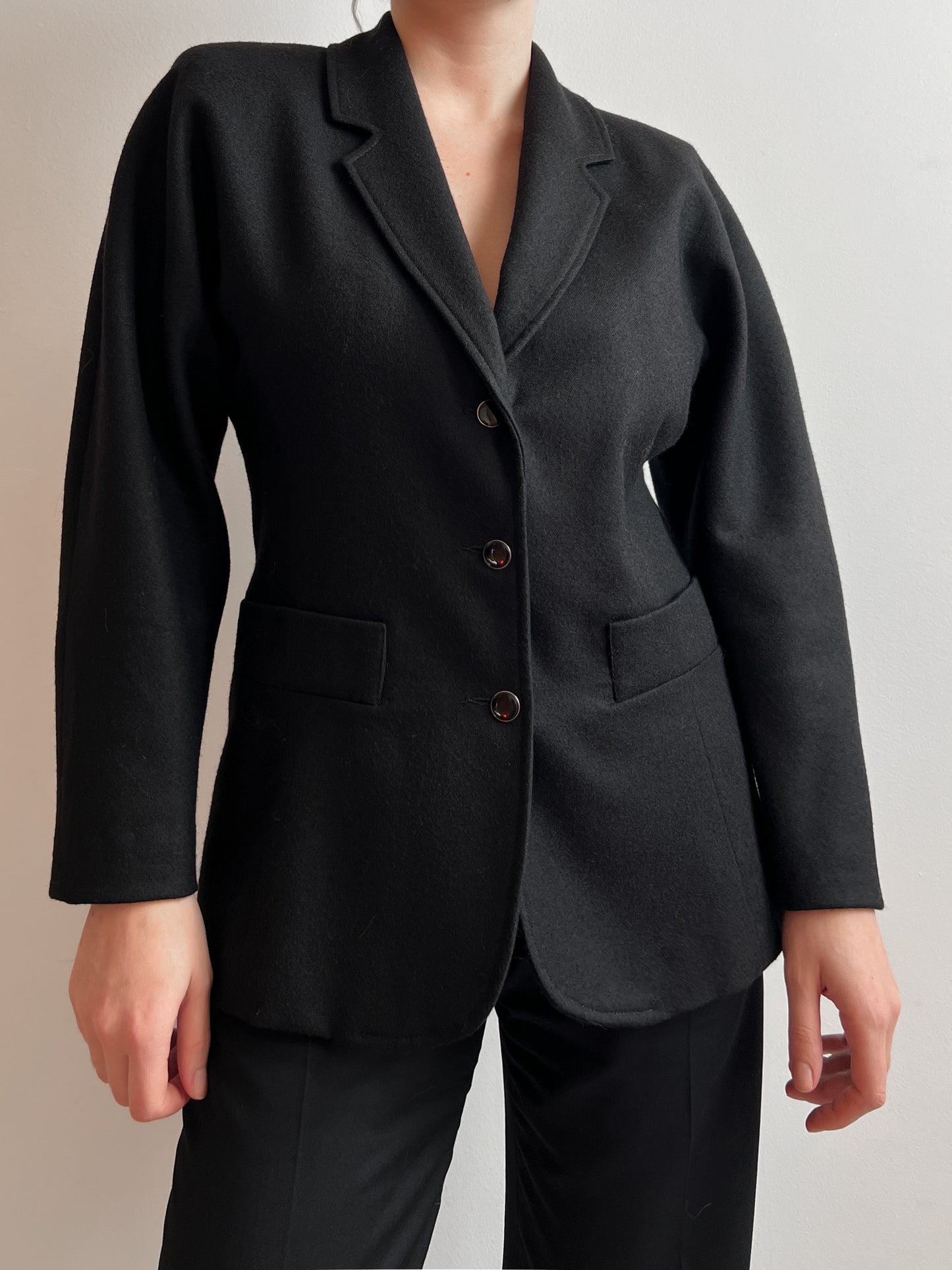 Pure virgin wool black blazer