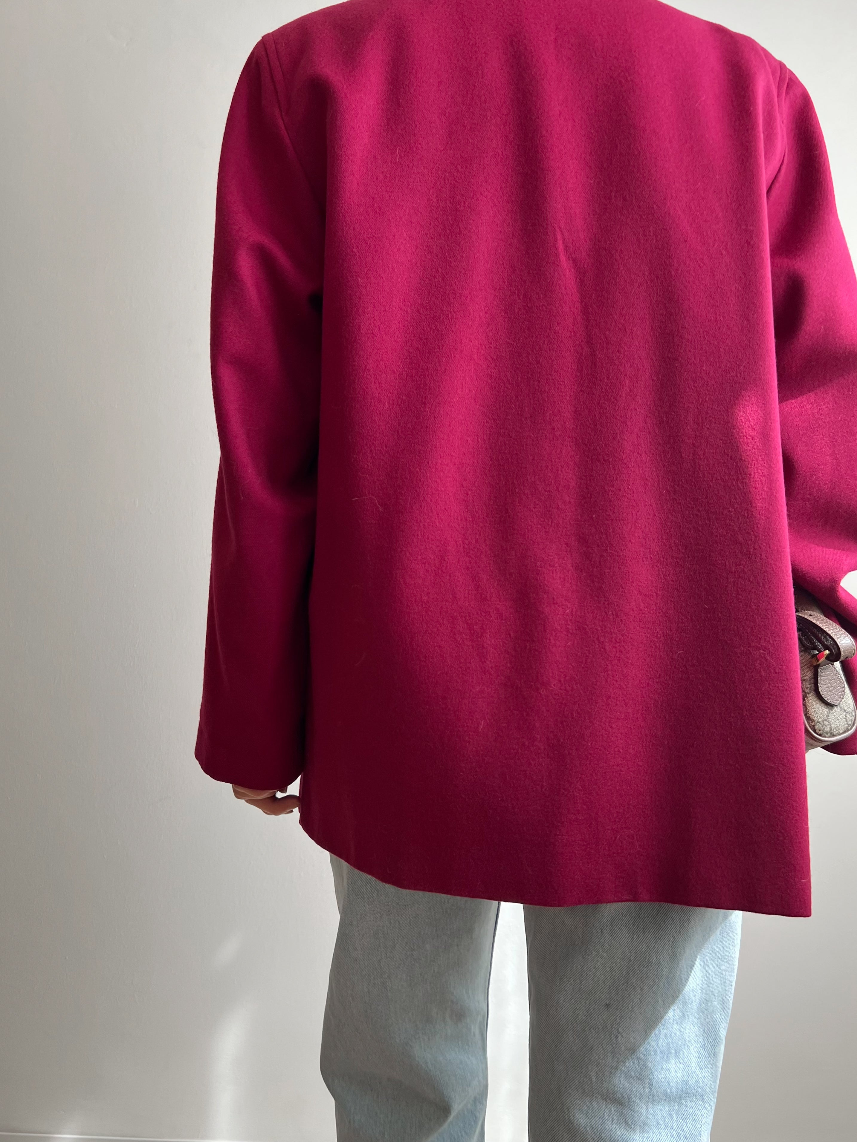 Blazer ciclamino in lana