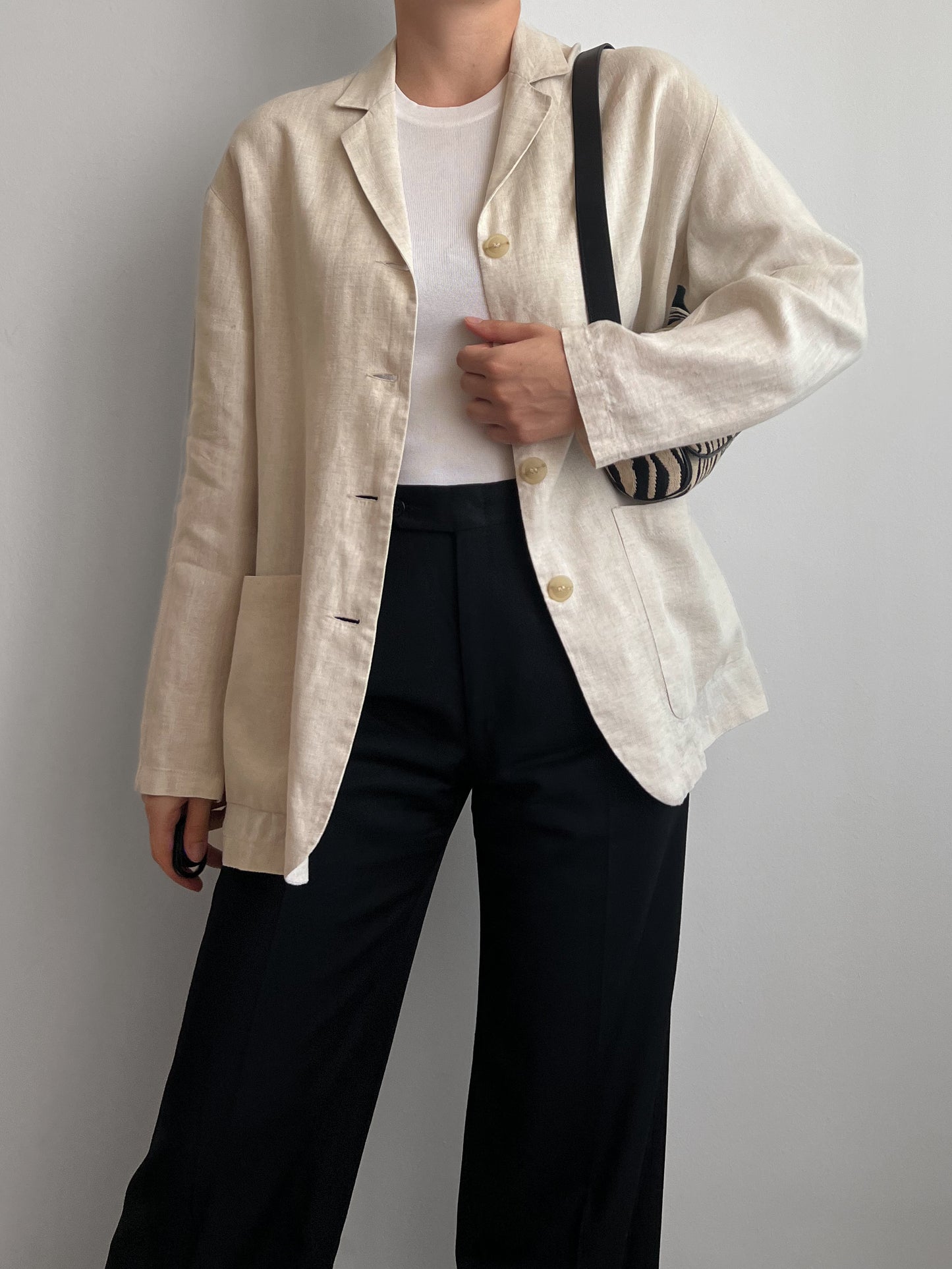 Blazer beige lino