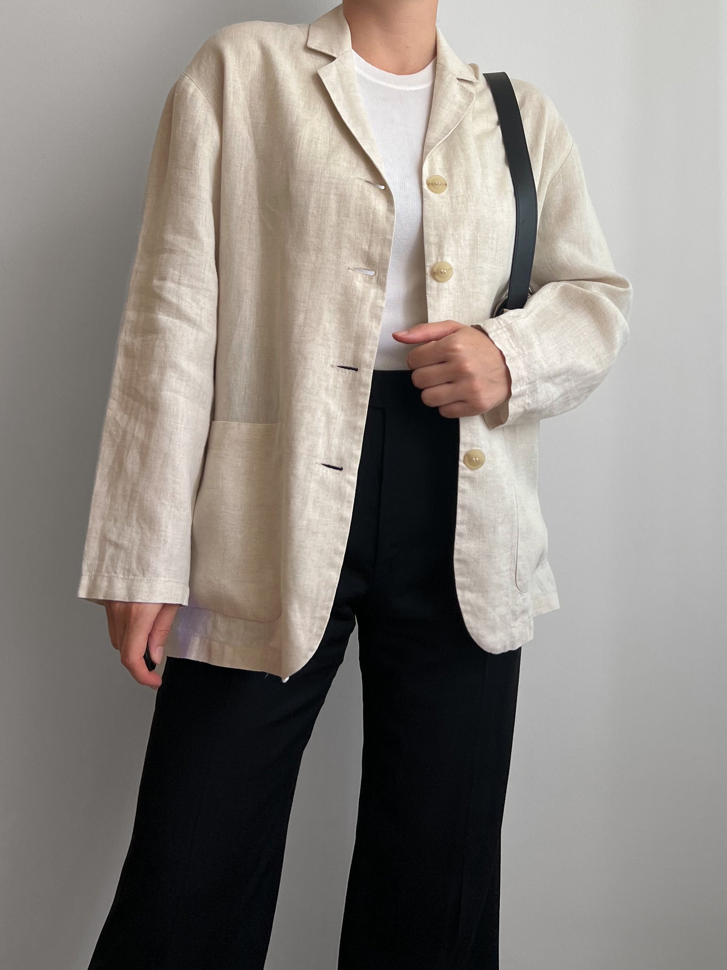 Blazer beige lino