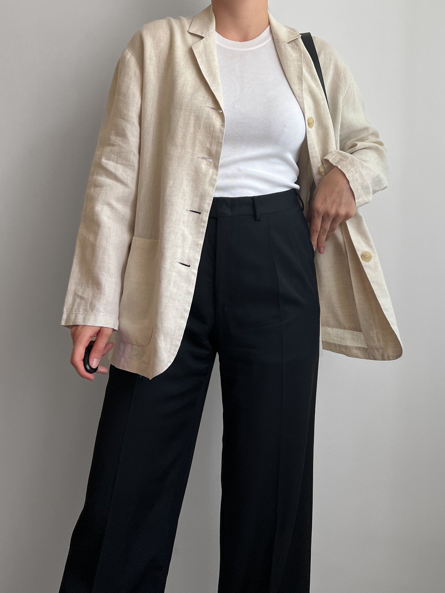 Blazer beige lino