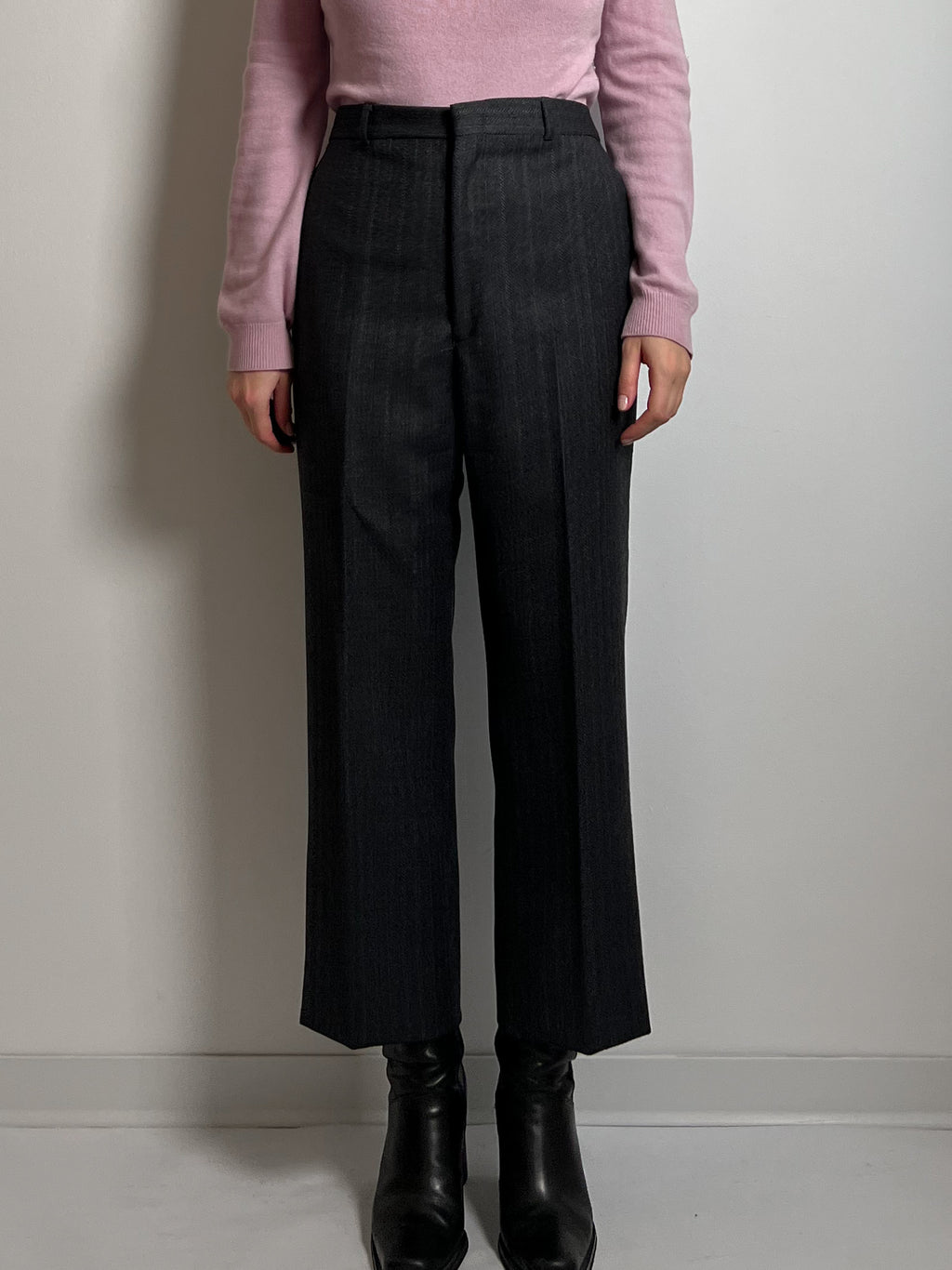 Pure virgin wool pinstripe grey suit