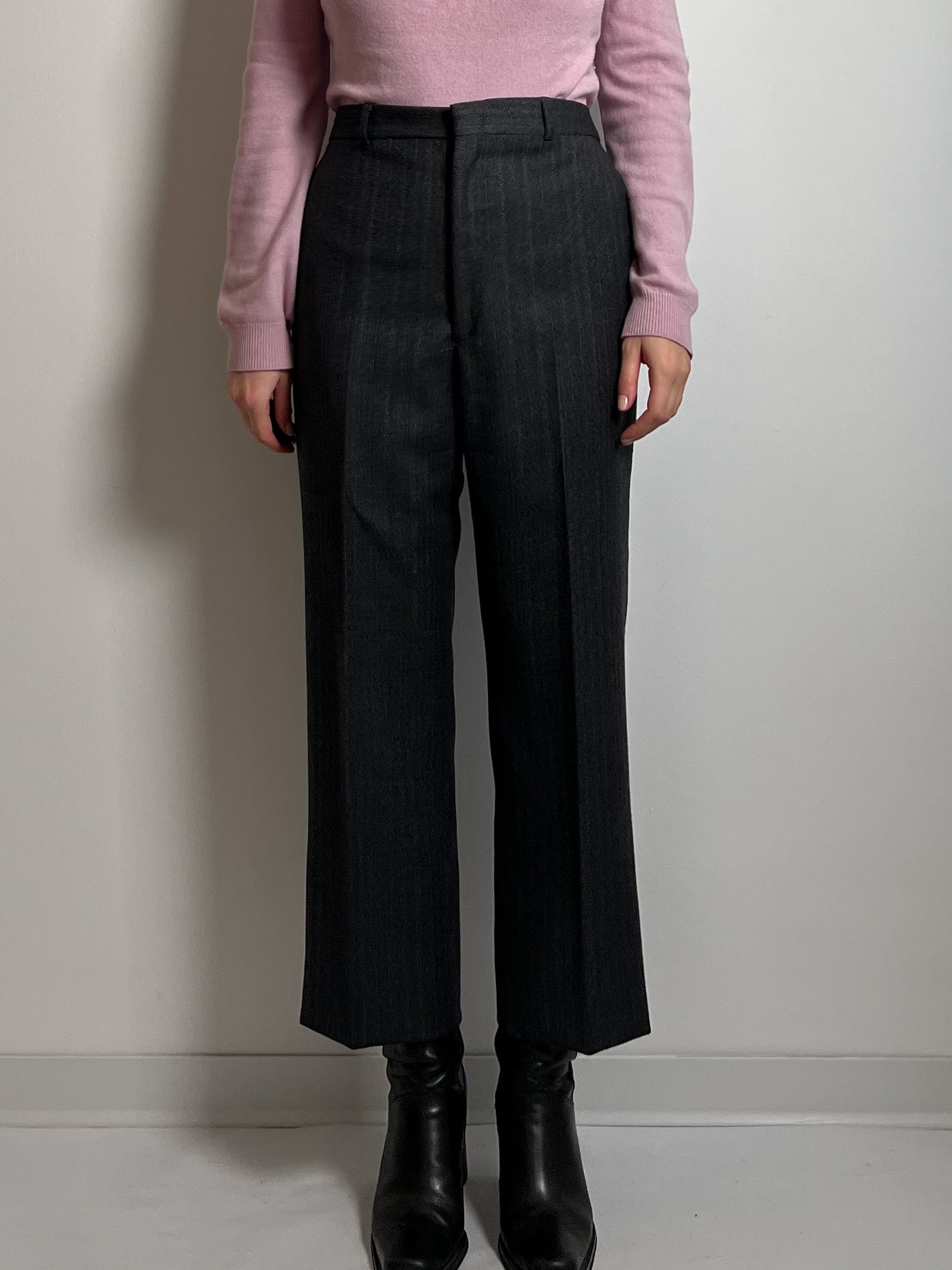 Pure virgin wool pinstripe grey suit