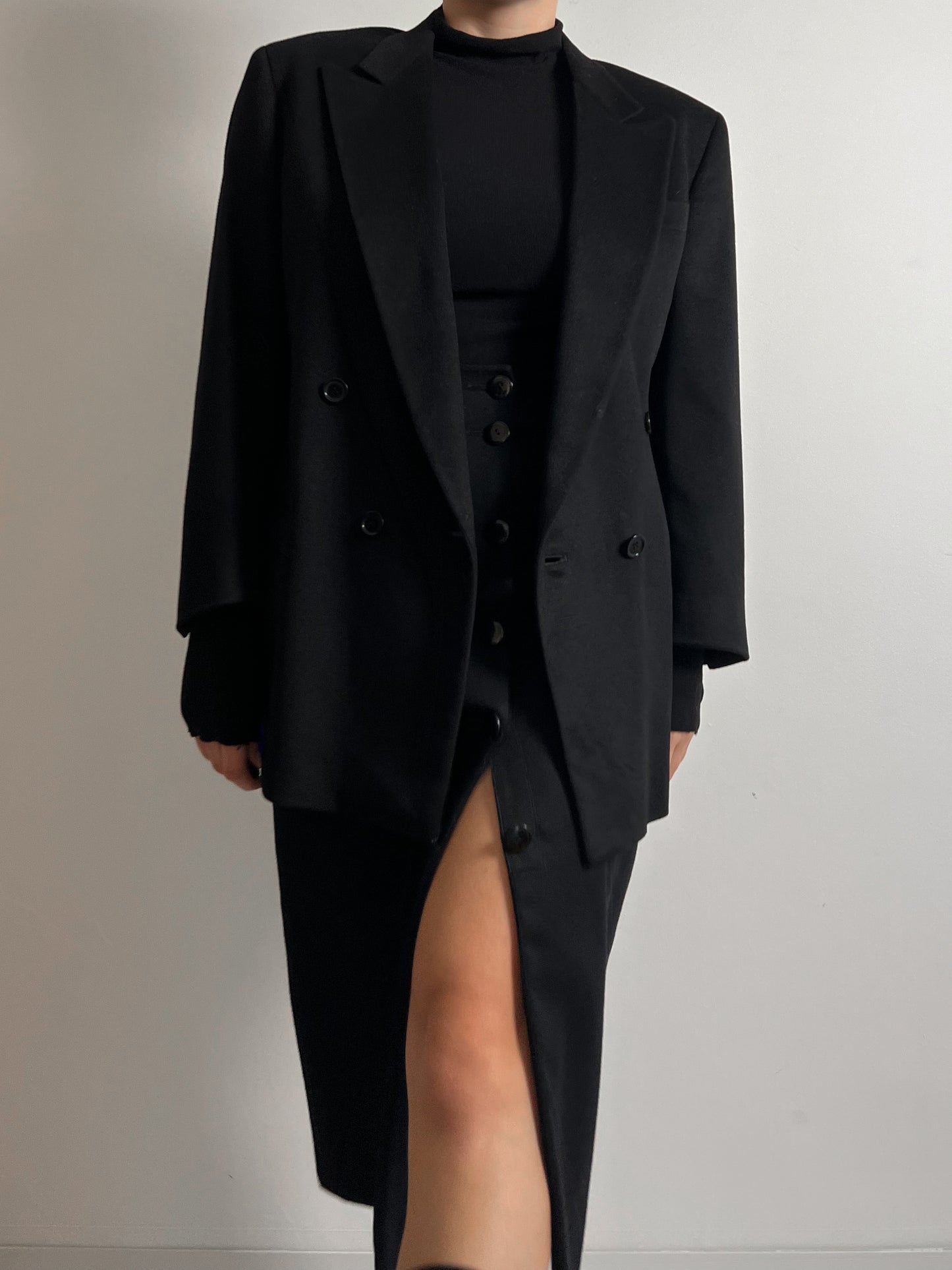 Pure cashmere black blazer