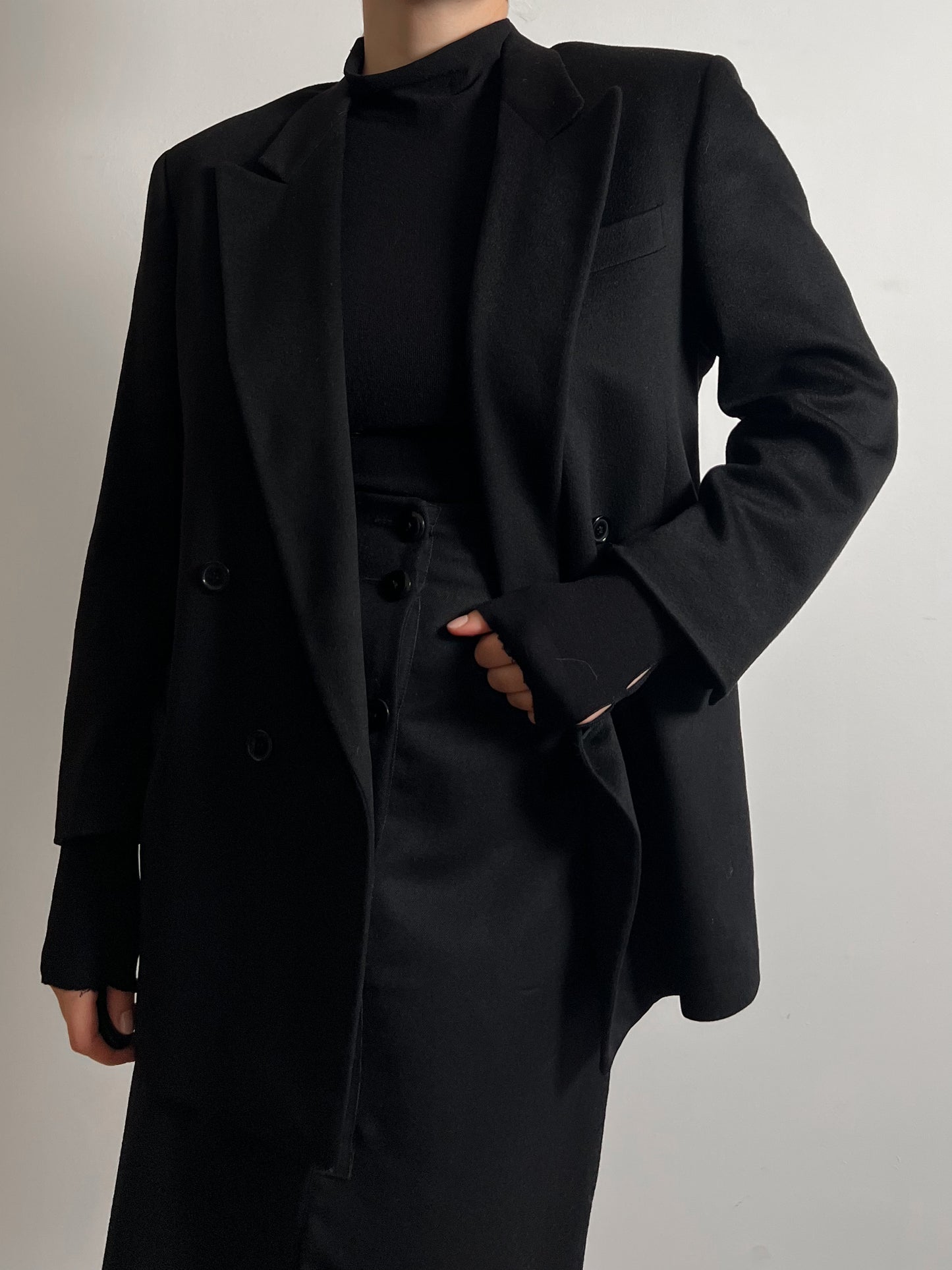 Pure cashmere black blazer