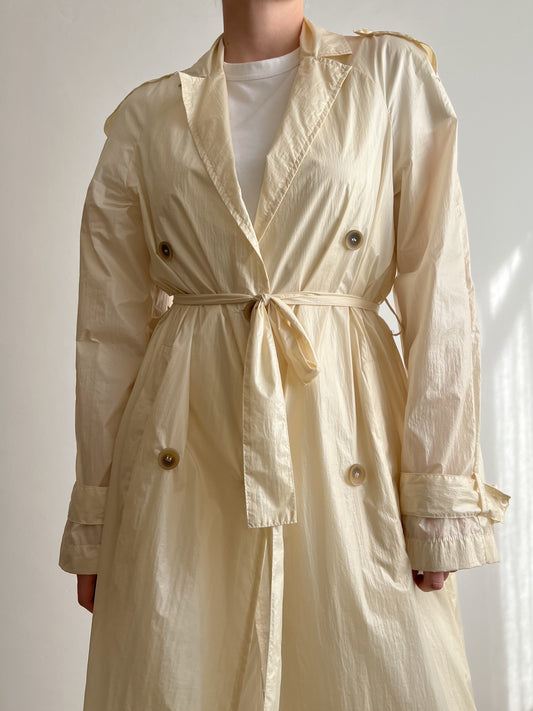 Trench impermeabile color crema