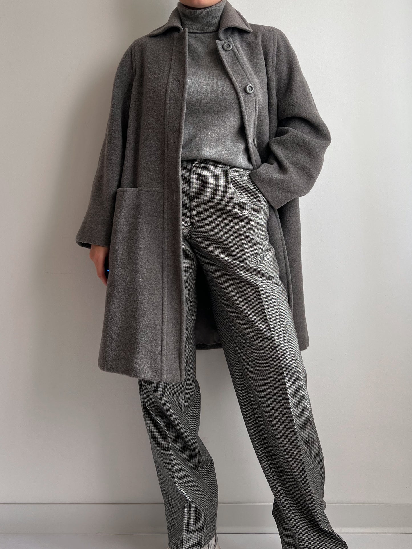 Cappotto in lana grigio