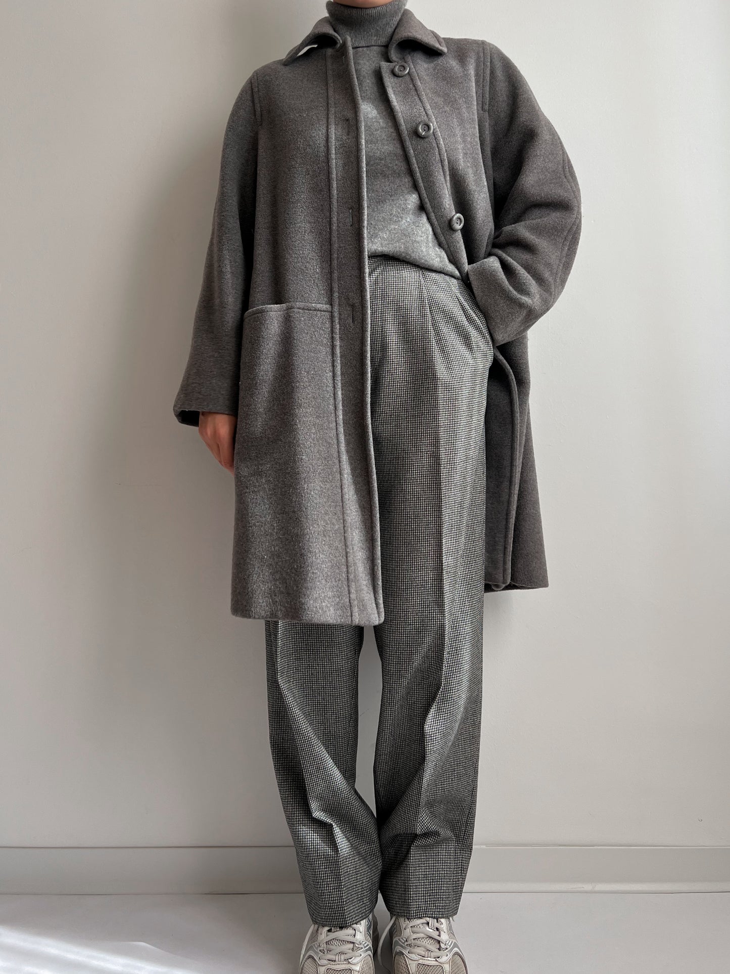 Cappotto in lana grigio