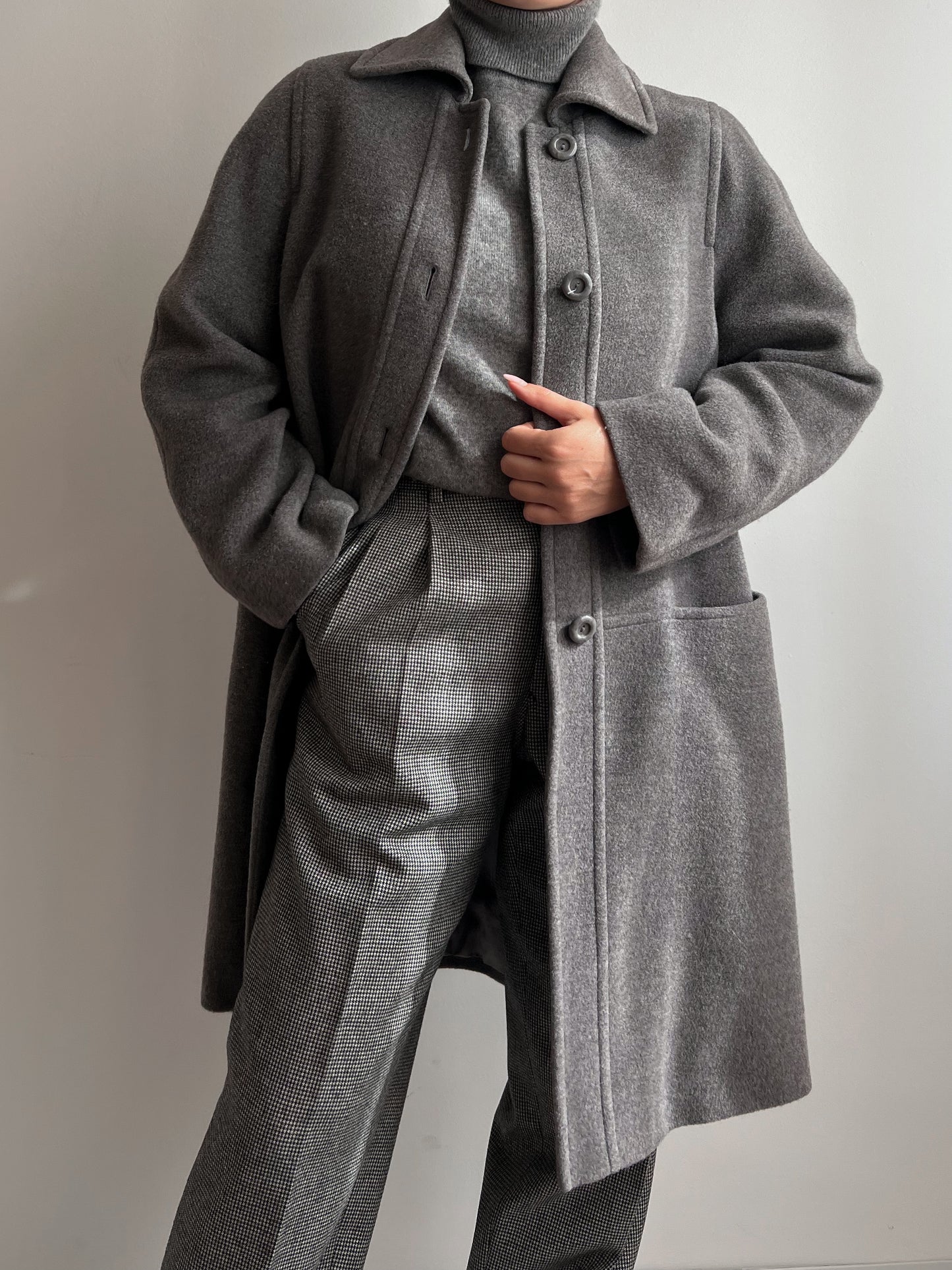 Cappotto in lana grigio