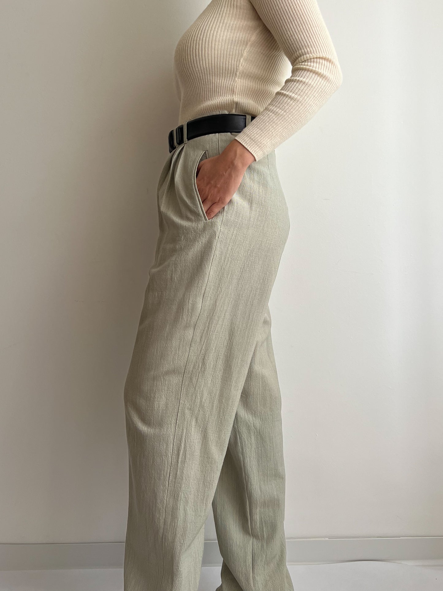 Pantaloni sartoriali sabbia