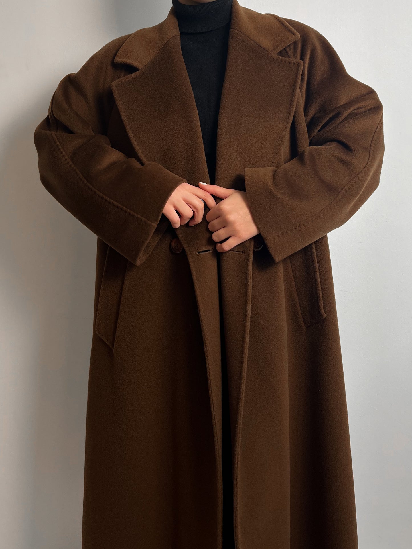 Elena Mirò/Piacenza pure wool brown coat