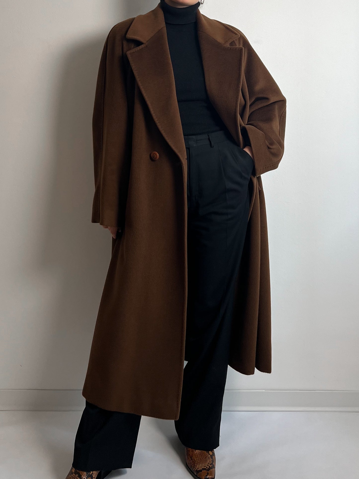 Elena Mirò/Piacenza pure wool brown coat