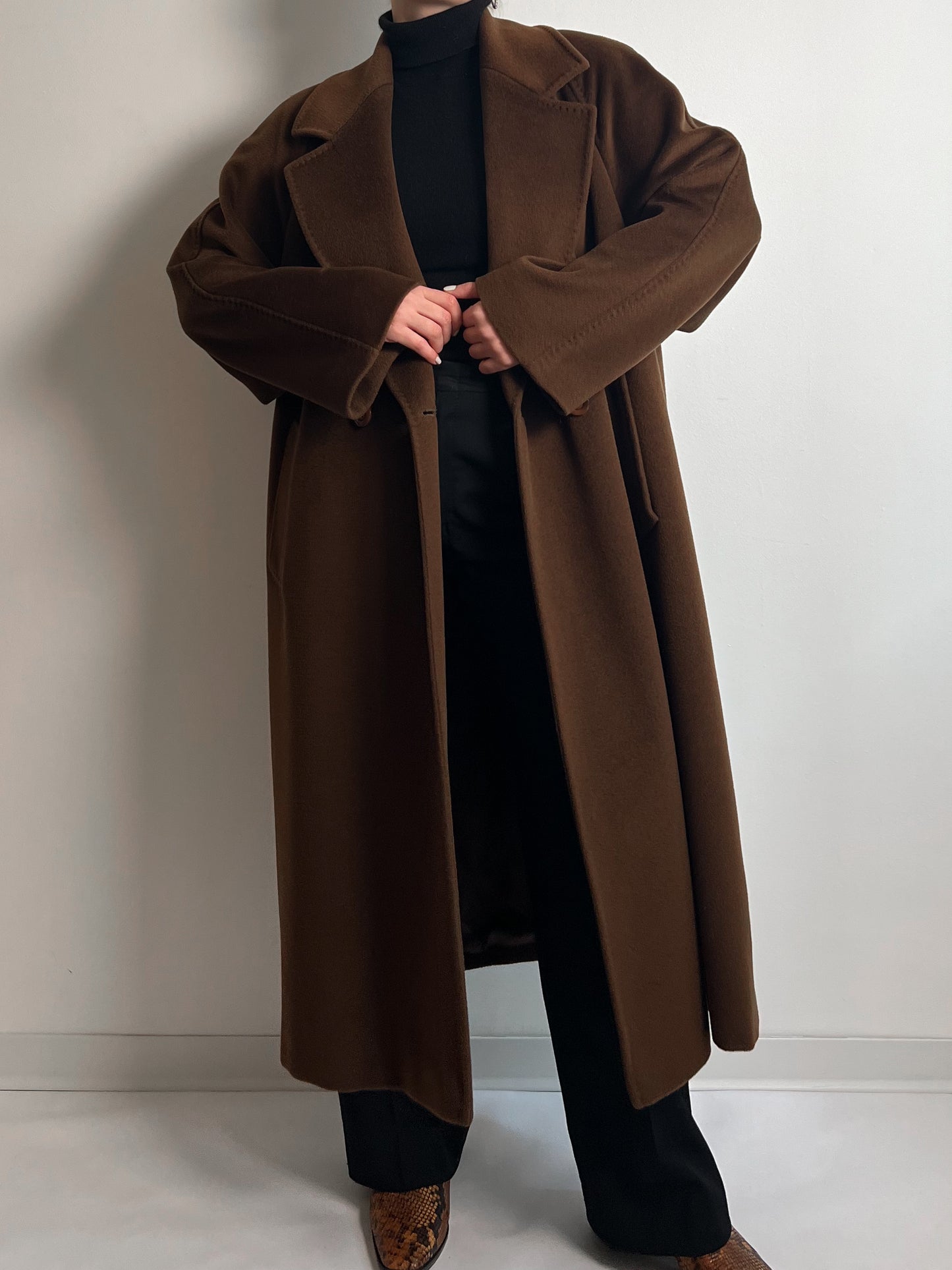 Elena Mirò/Piacenza pure wool brown coat