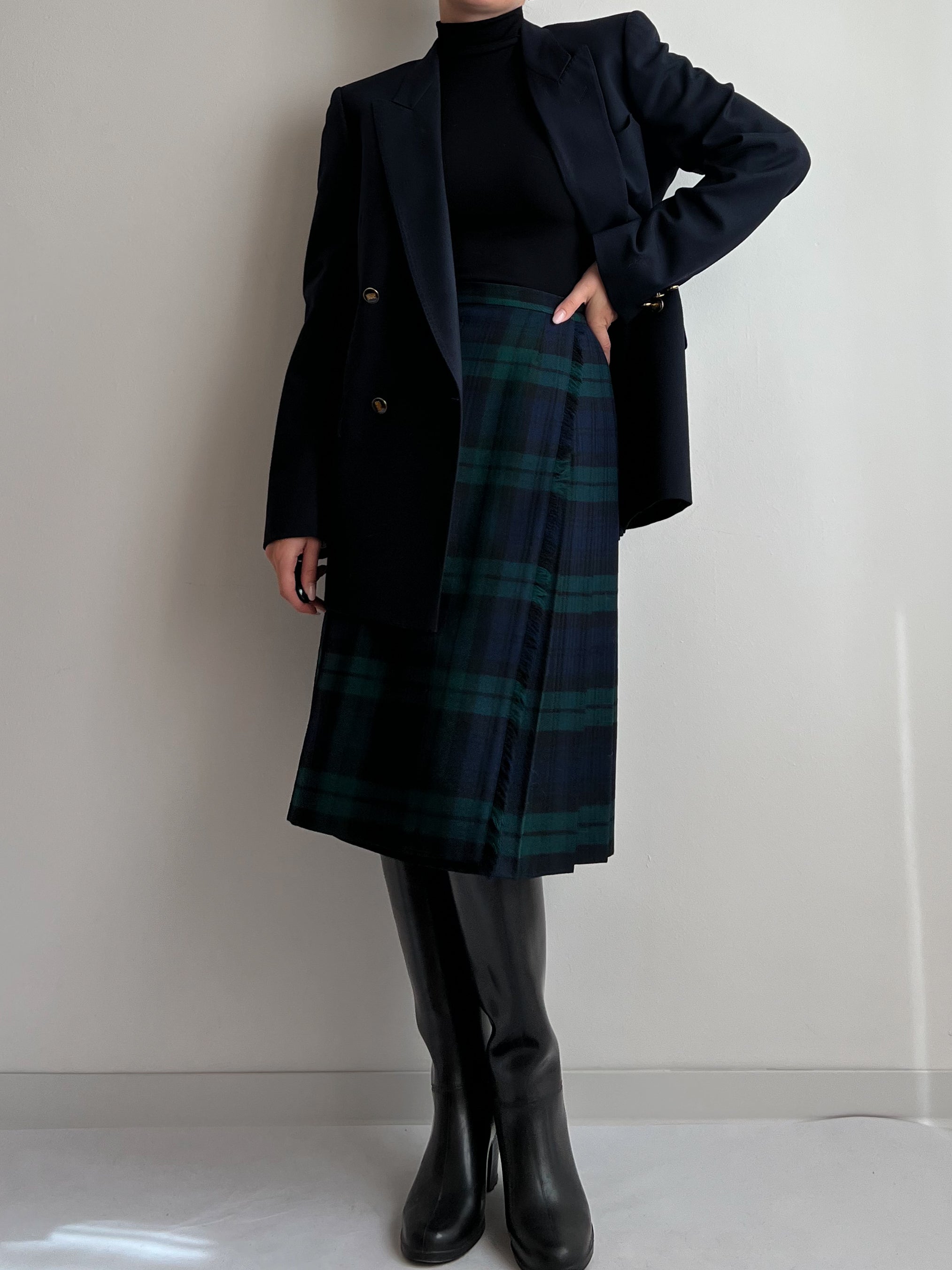 Gonna tartan in lana
