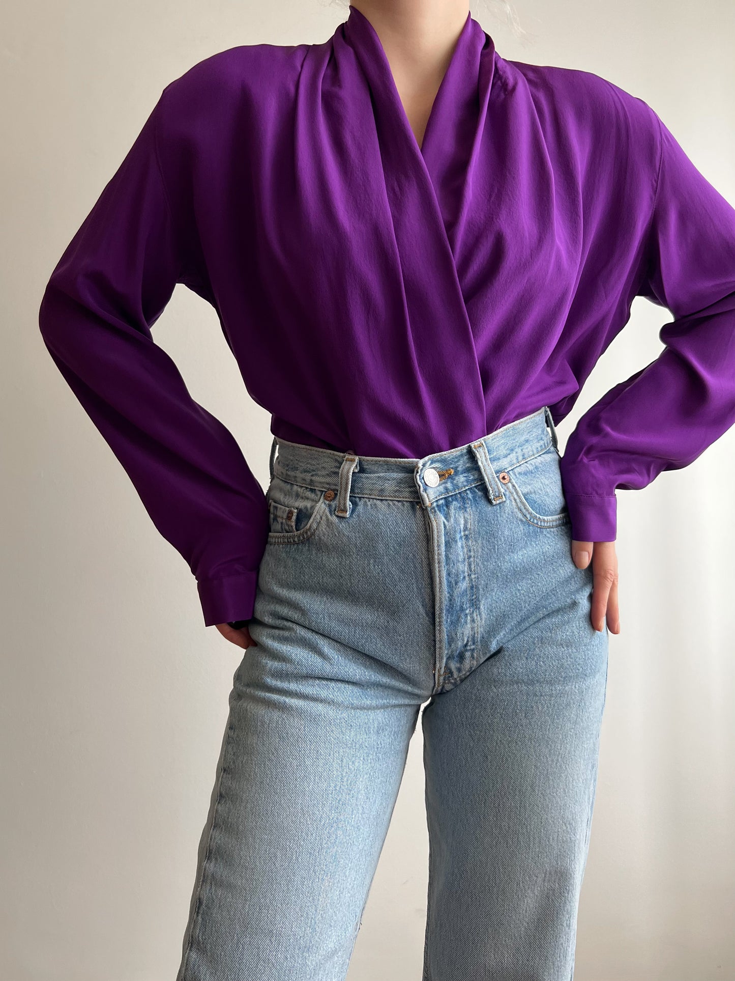 Blusa Byblos viola in seta