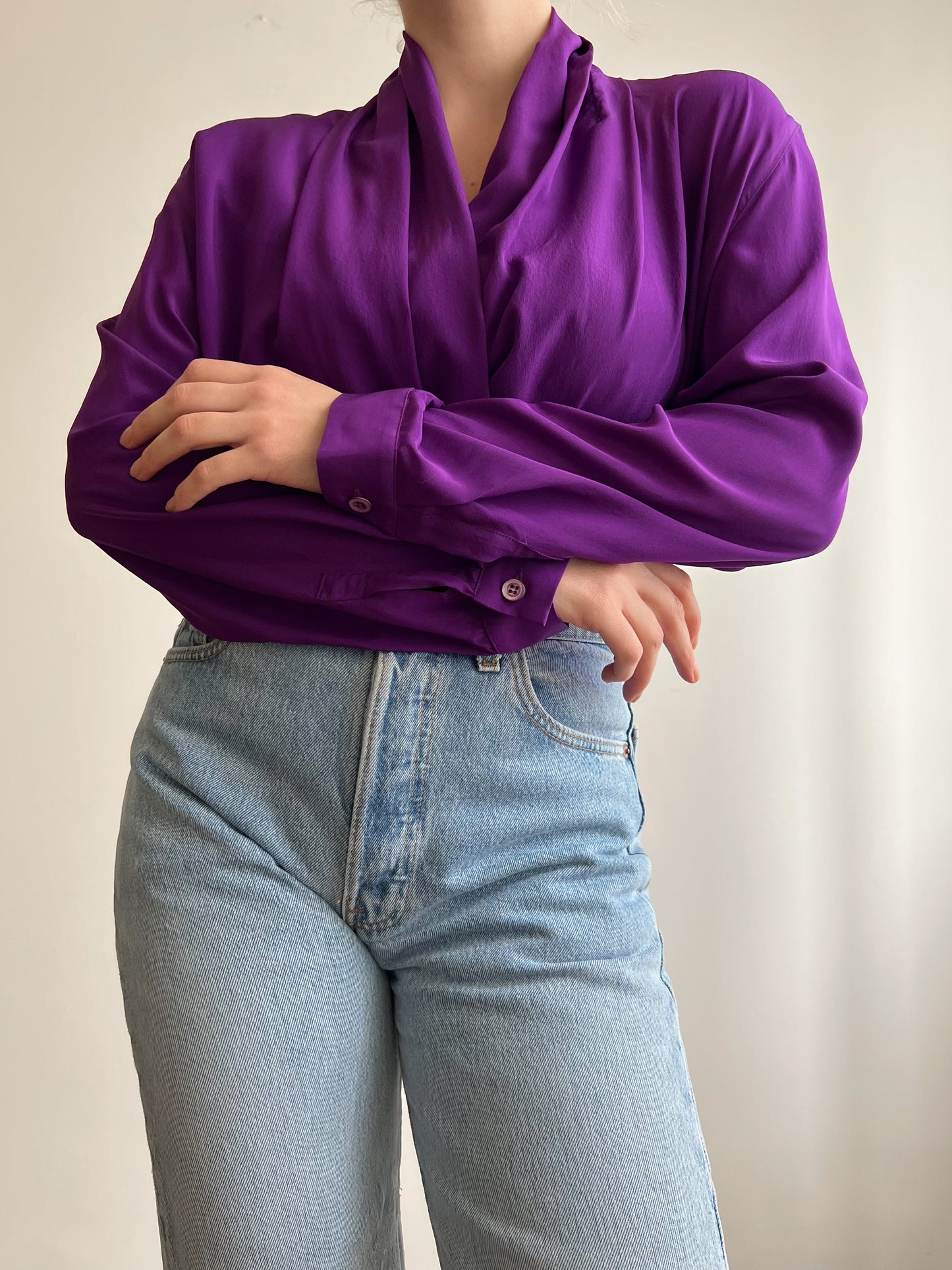 Blusa Byblos viola in seta