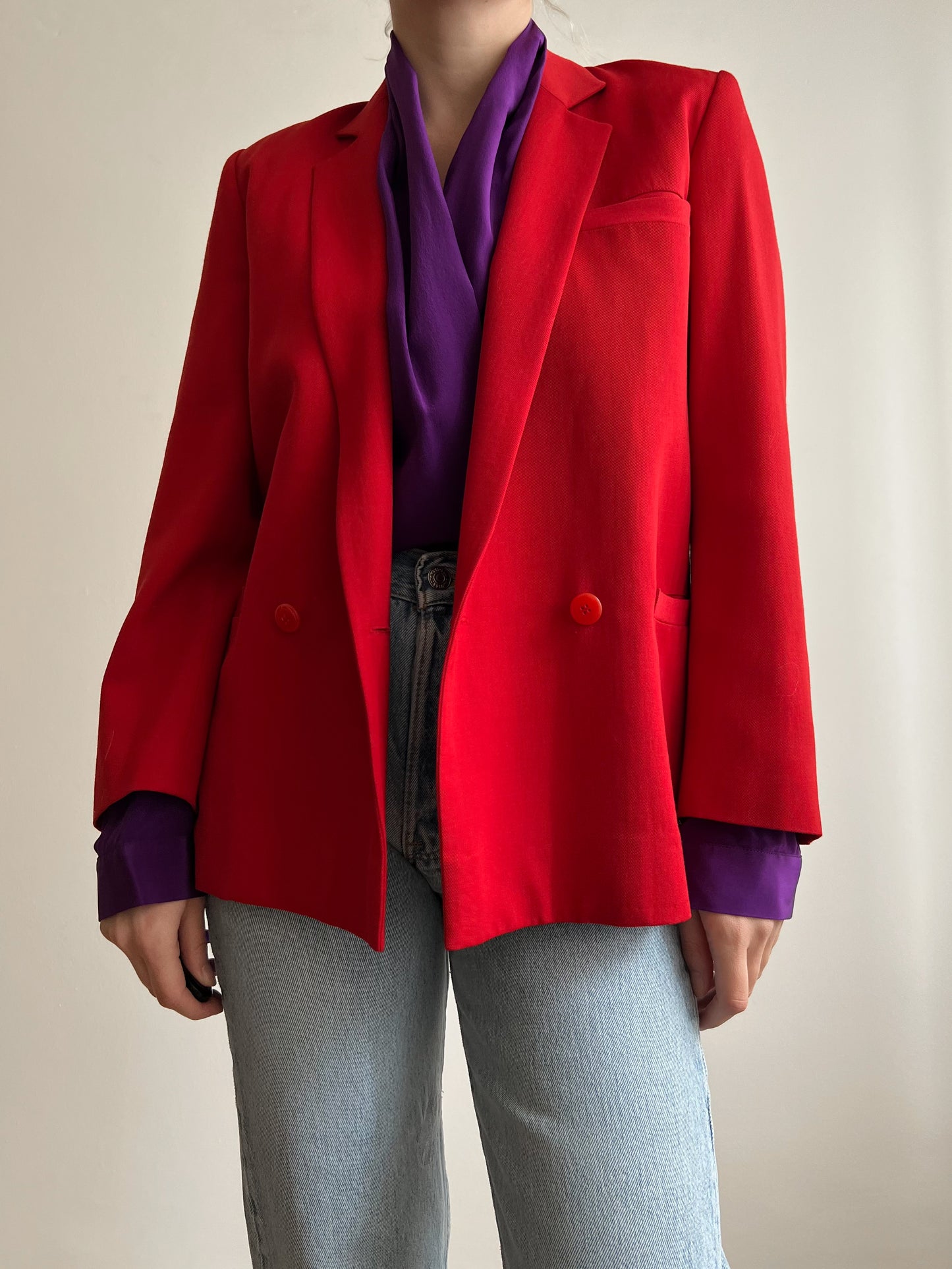 Blazer rosso in lana